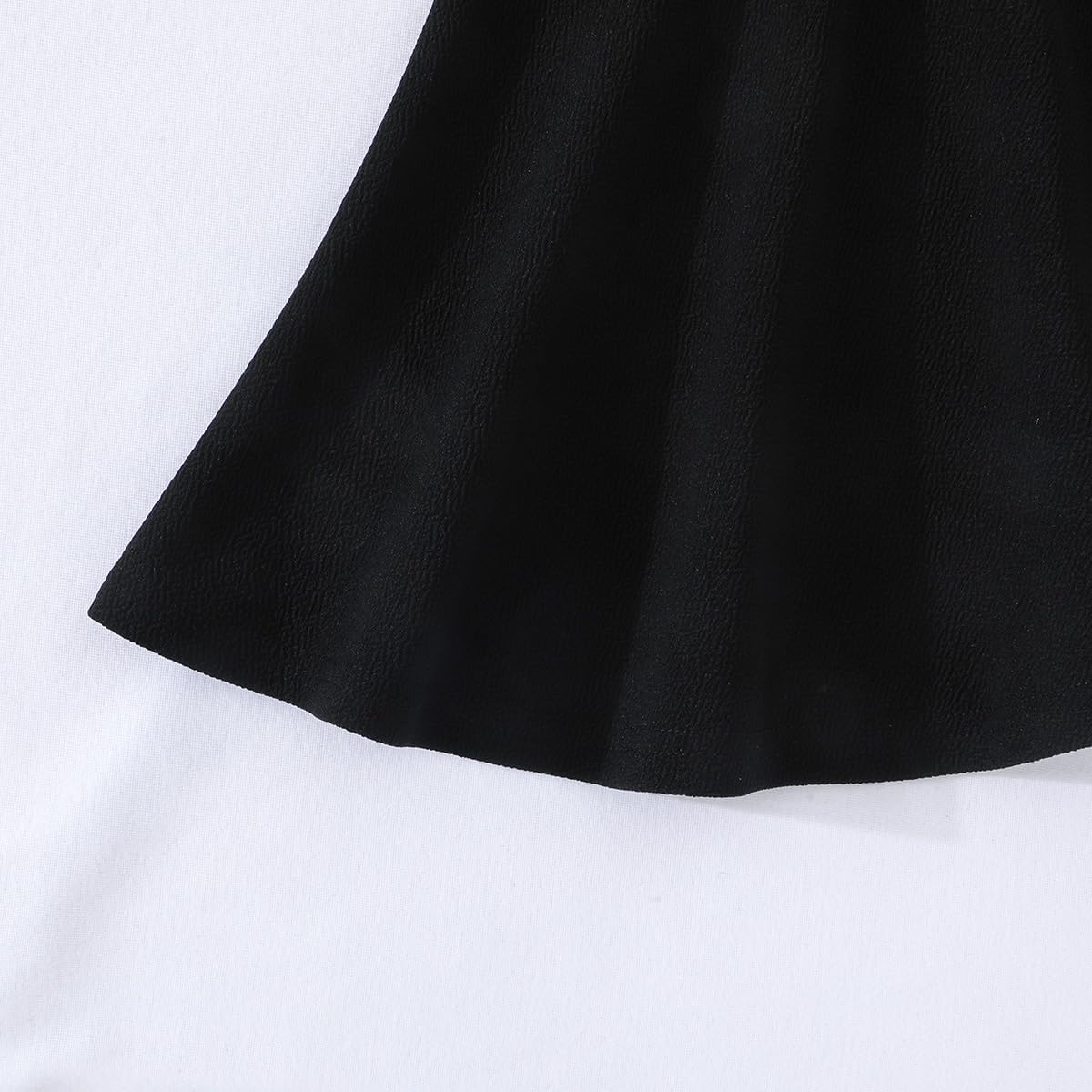 Girls Solid Skater Skirt High Waist Flared A-Line Mini Casual Skirt