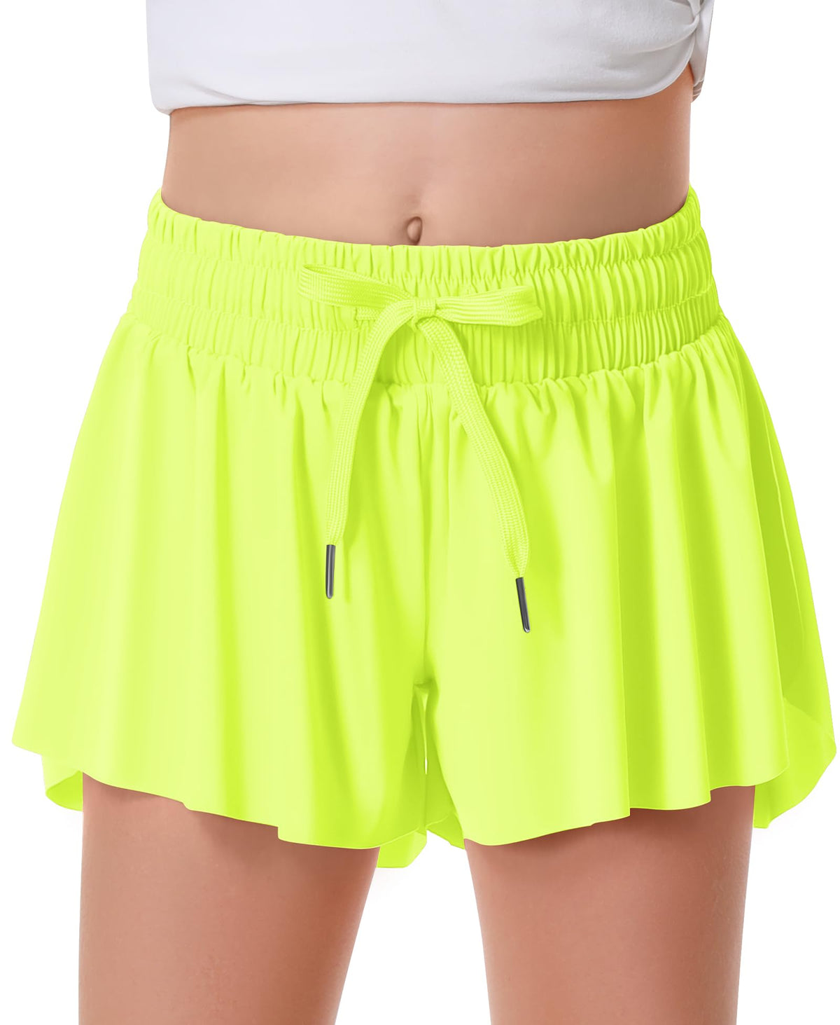 DOCUMO Girls Flowy Butterfly Shorts with Pockets 4-14Y