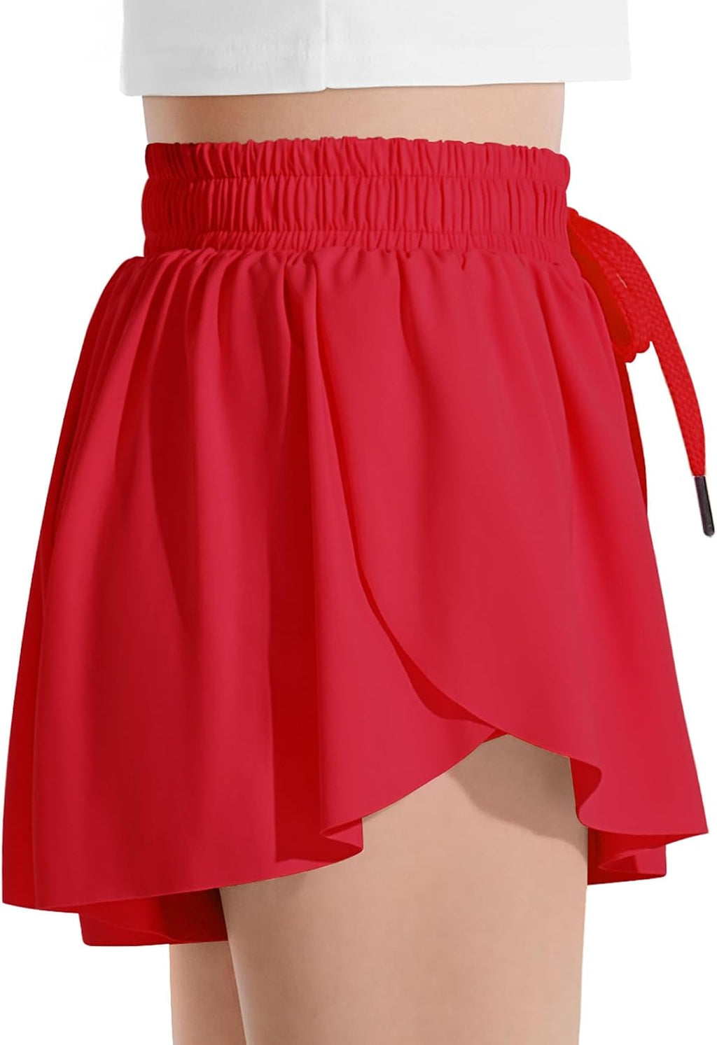 Witwot Butterfly Shorts Girls, 2-in-1 Teen/Kids Girl Flowy Athletic Skort
