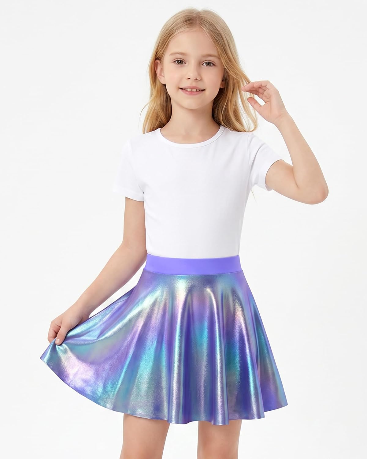 Girls Skirts High Waist Athletic Skorts with Shorts Stretchy Activewear for Teens Girl Performance Clothes 5-14 Years