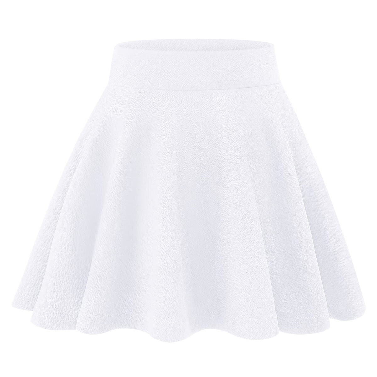 KEREDA Girls Casual Mini High Waist Flared Pleated Skater Uniform Skirts