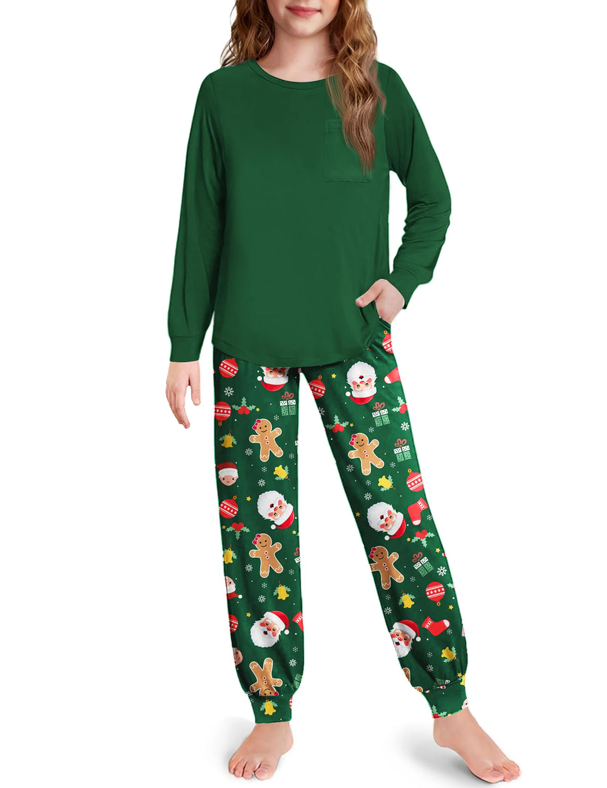 Arshiner Pajamas for Girls Long Sleeve Pjs Set Soft Ankle Cuff Sleepwear