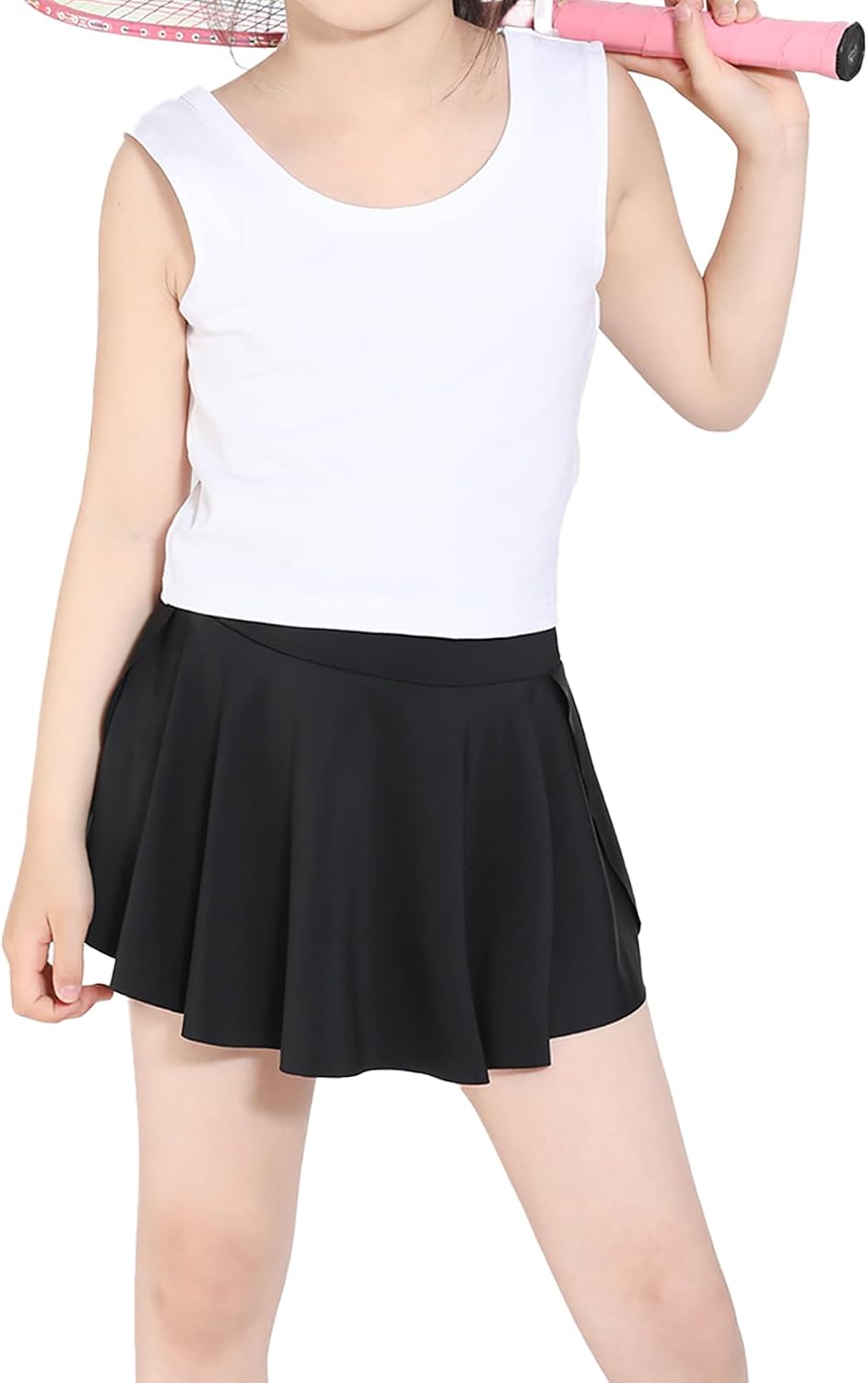 Skort Girls, Athletic Skirts for Tennis Golf, Butterfly Flowy Shorts for Kids, Shorts with Pocket