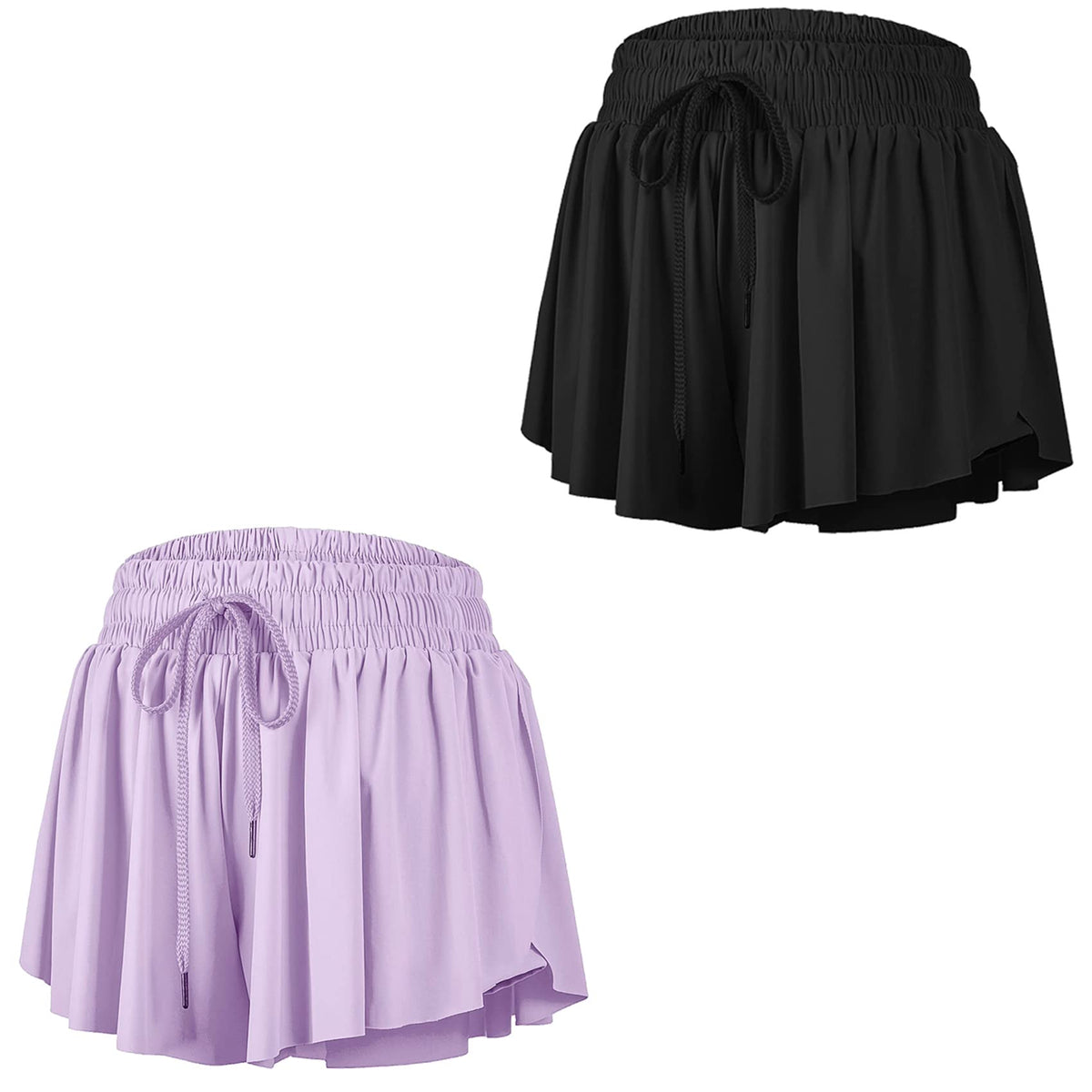 3 Pack Butterfly Flowy Shorts Skirts for Girls Tennis Cheer Stuff Athletic Preppy Running Sports Skirt for Teen Girls