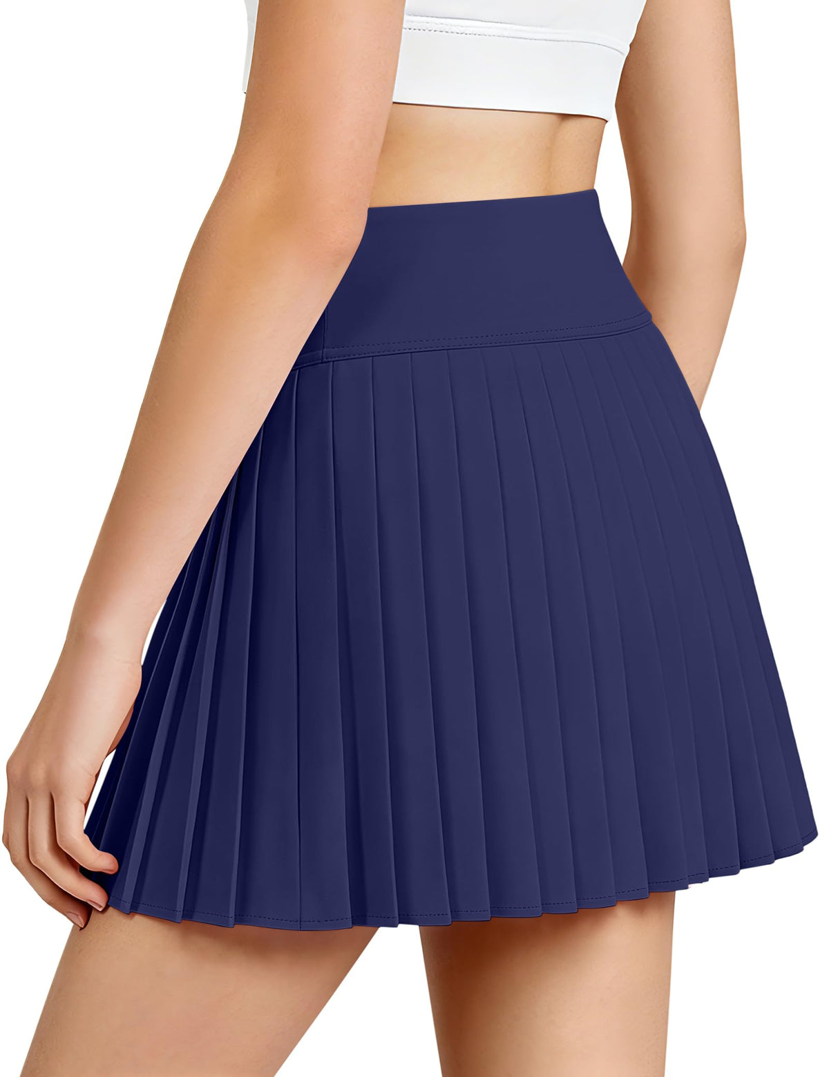 JOCMIC Girls Tennis Skirt with Shorts Athletic Pleated Skort with Pockets