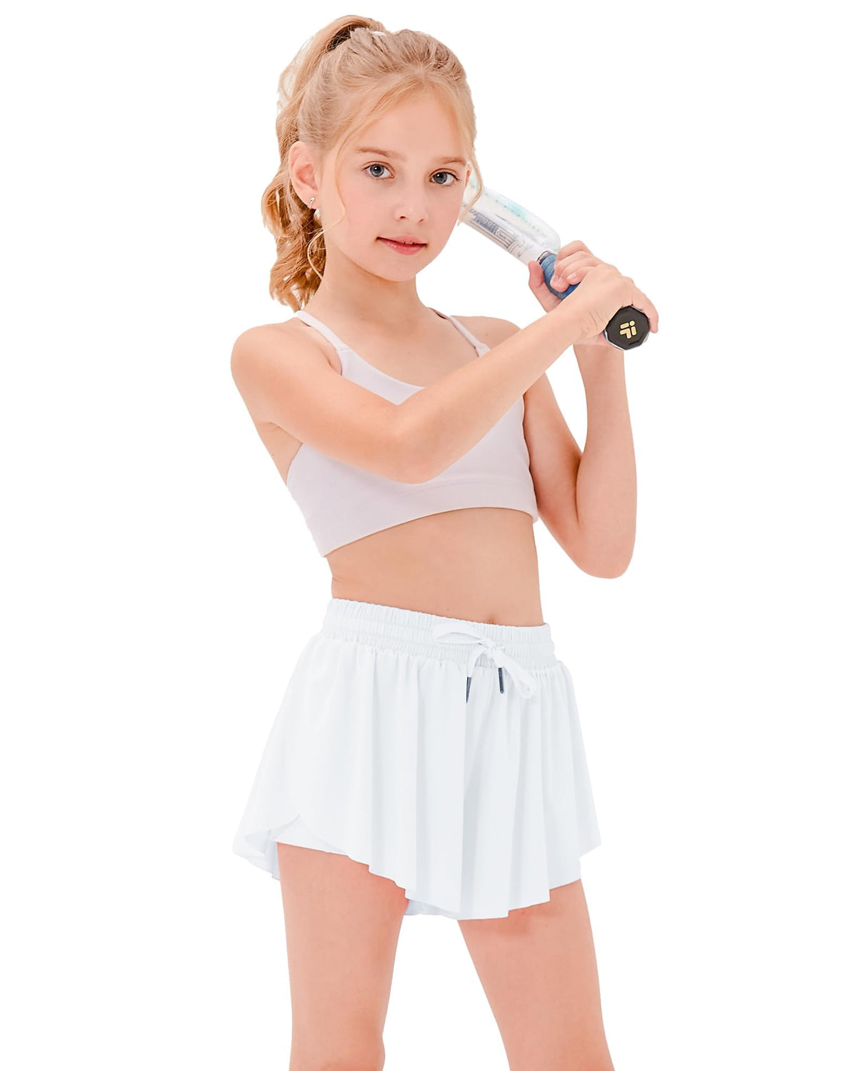 Stelle Girls Butterfly Shorts with Pockets Athletic Running Sports Skirt