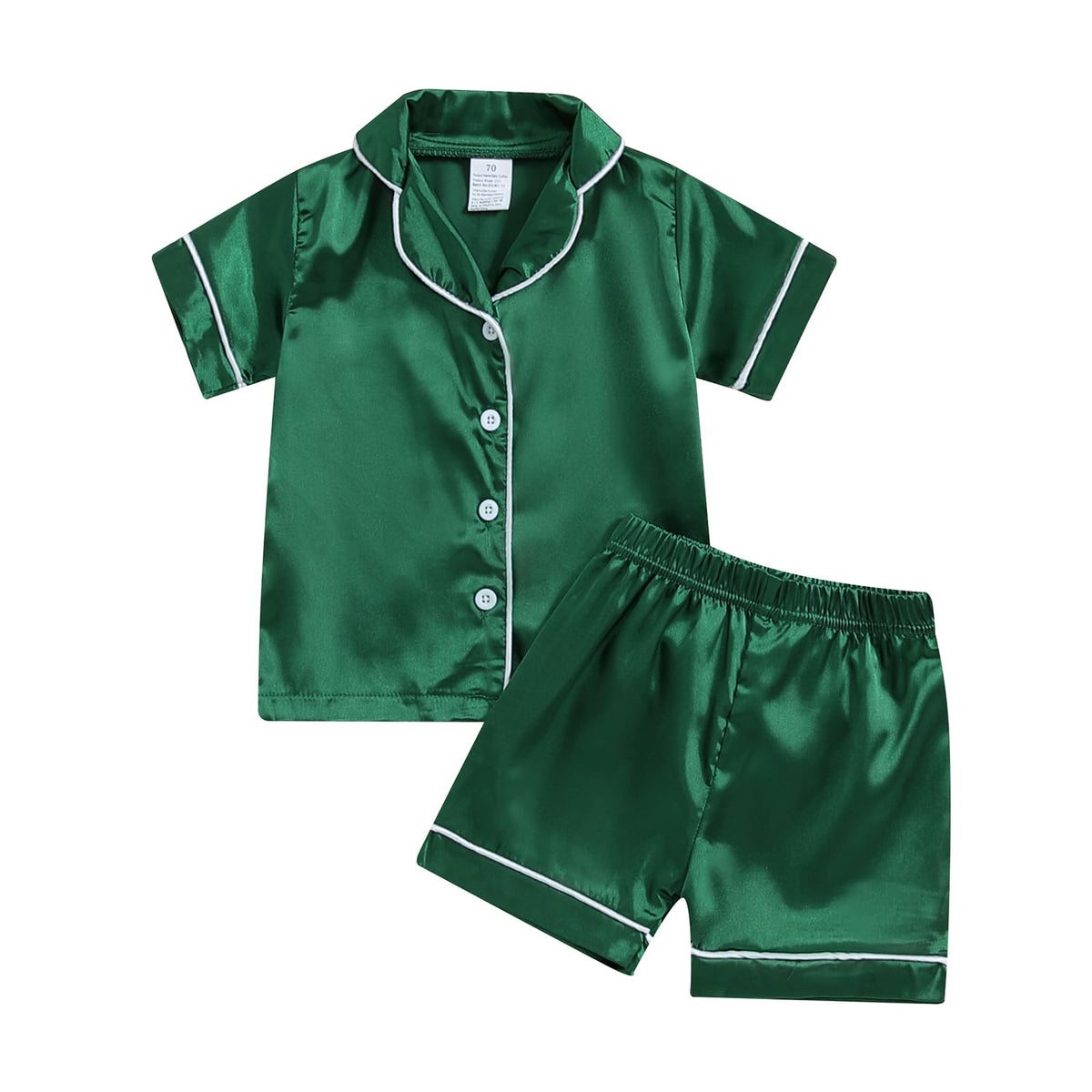 Ayalinggo Toddler Kids Girl Silk Pajamas Baby Ruffled Sleeve Button Down Satin Silk Pjs Sleepwear Loungwear Shorts Set