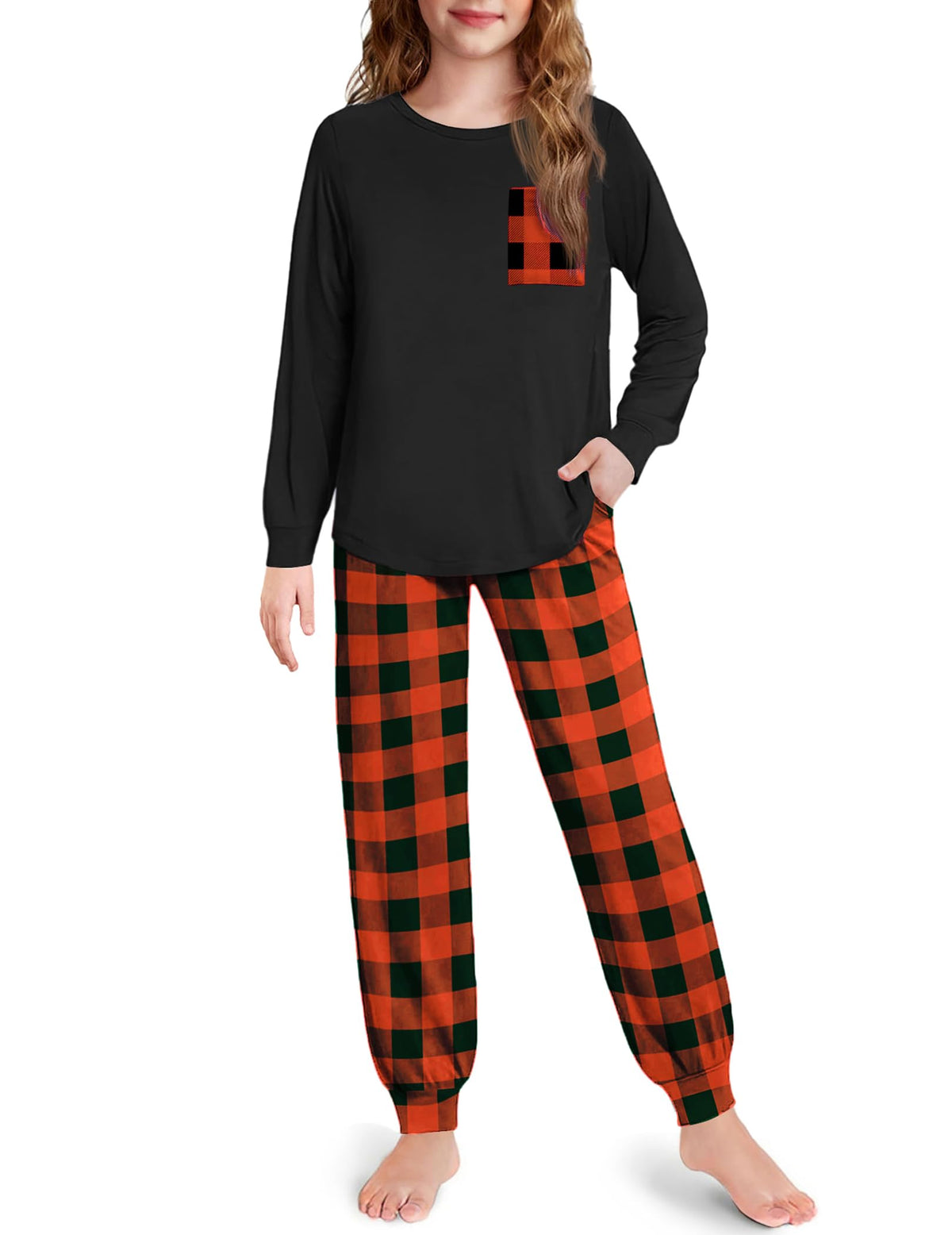 Arshiner Pajamas for Girls Long Sleeve Pjs Set Soft Ankle Cuff Sleepwear
