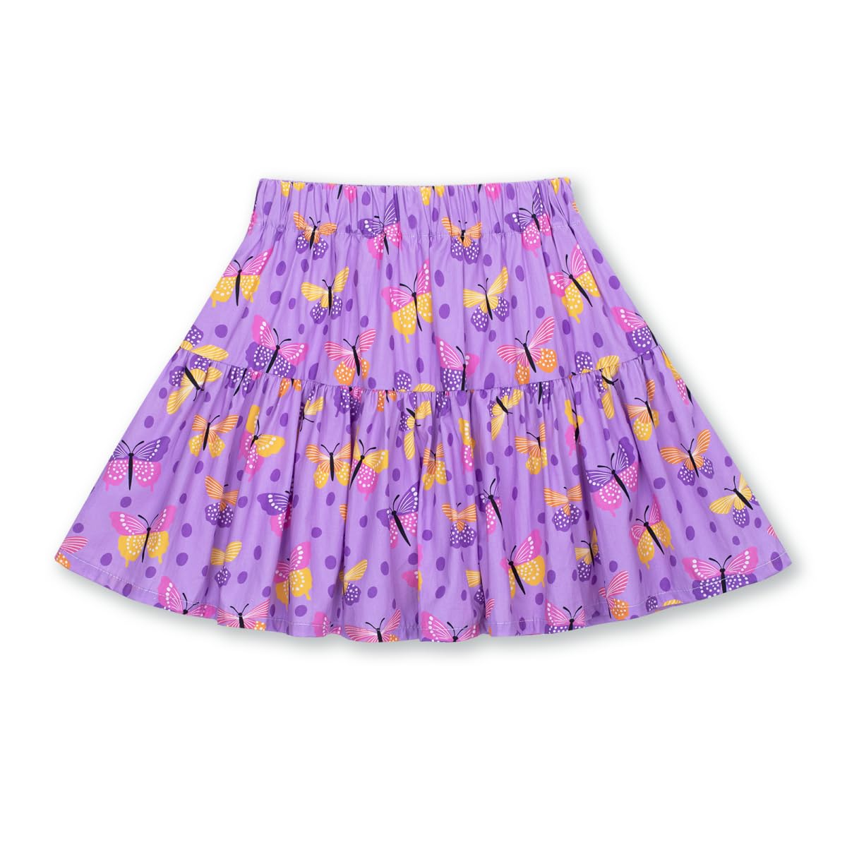 Girls and Toddlers Skirts Floral & Plaid Mini Skirt with Built-in Shorts