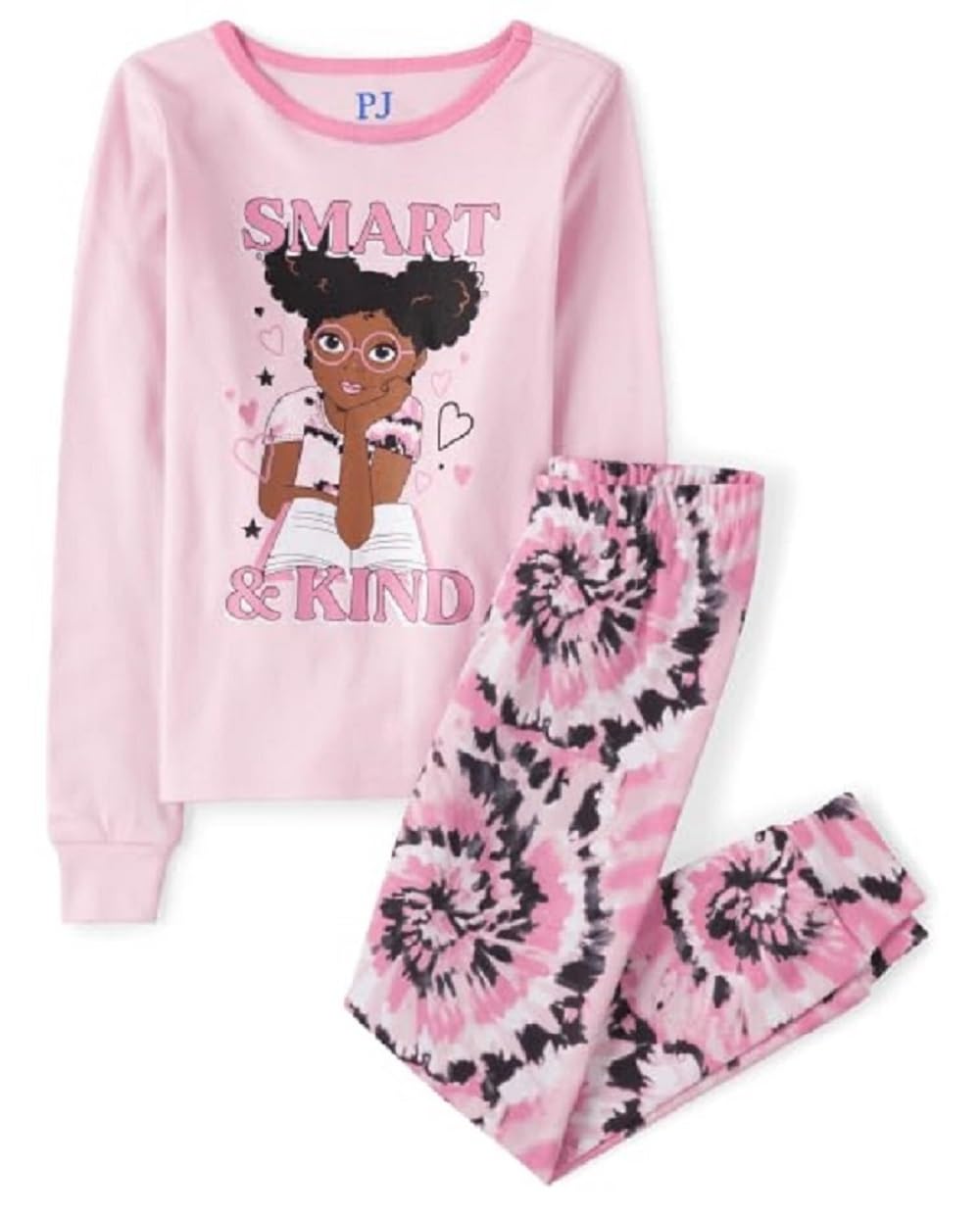 The Children's Place girls Long Sleeve Top and Pants Snug Fit 100% Cotton 2 Piece Pajama Set