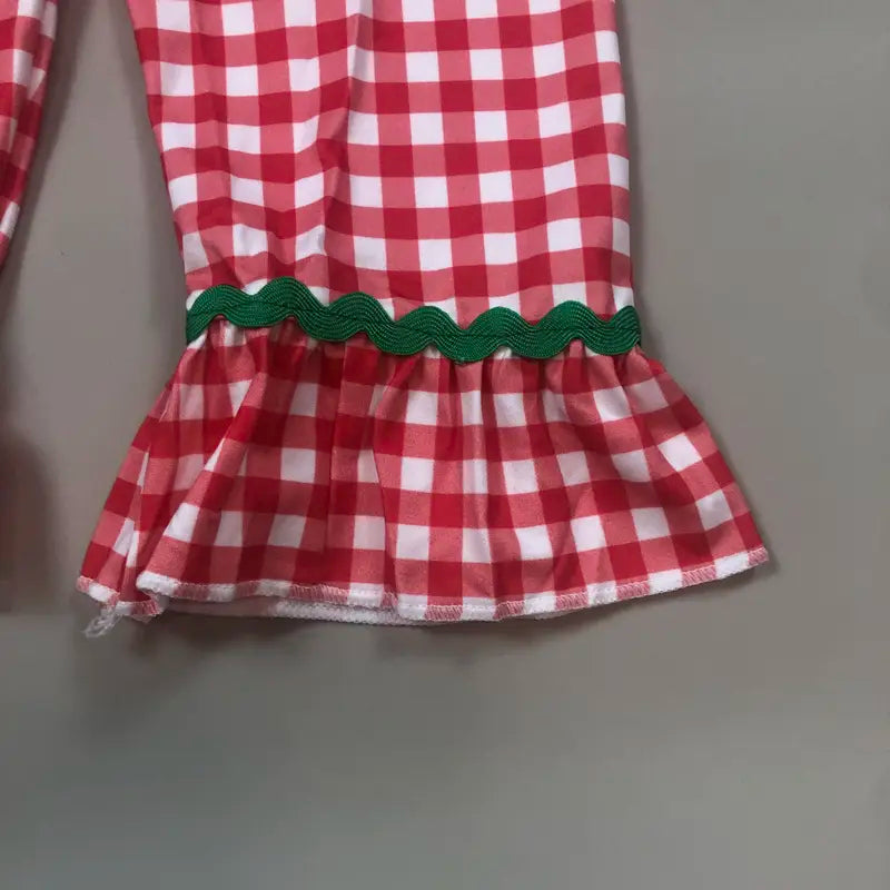 Girls' Cute Pajamas, Christmas Tree & Plaid 2-Piece Long Sleeve Holiday Sleepwear Set, High Quality Soft Cotton Blend, Sizes 3-6m - 7-8t, 2T, 6-7T