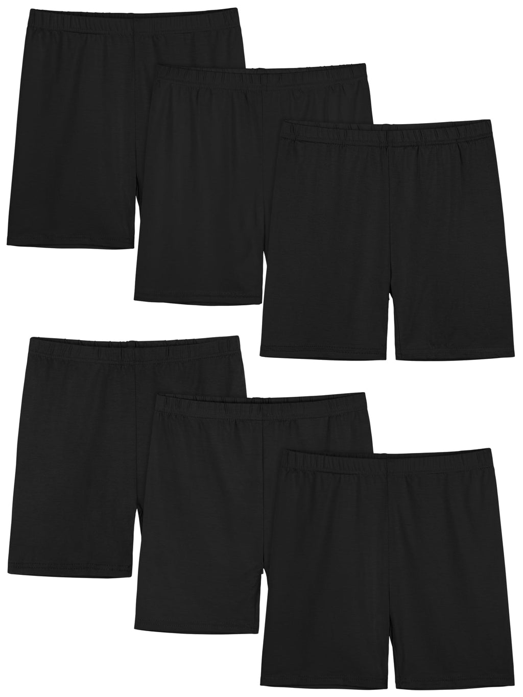 6 Pack Girls Bike Shorts Toddler Under Dress Cartwheel Shorts Dance Clothes