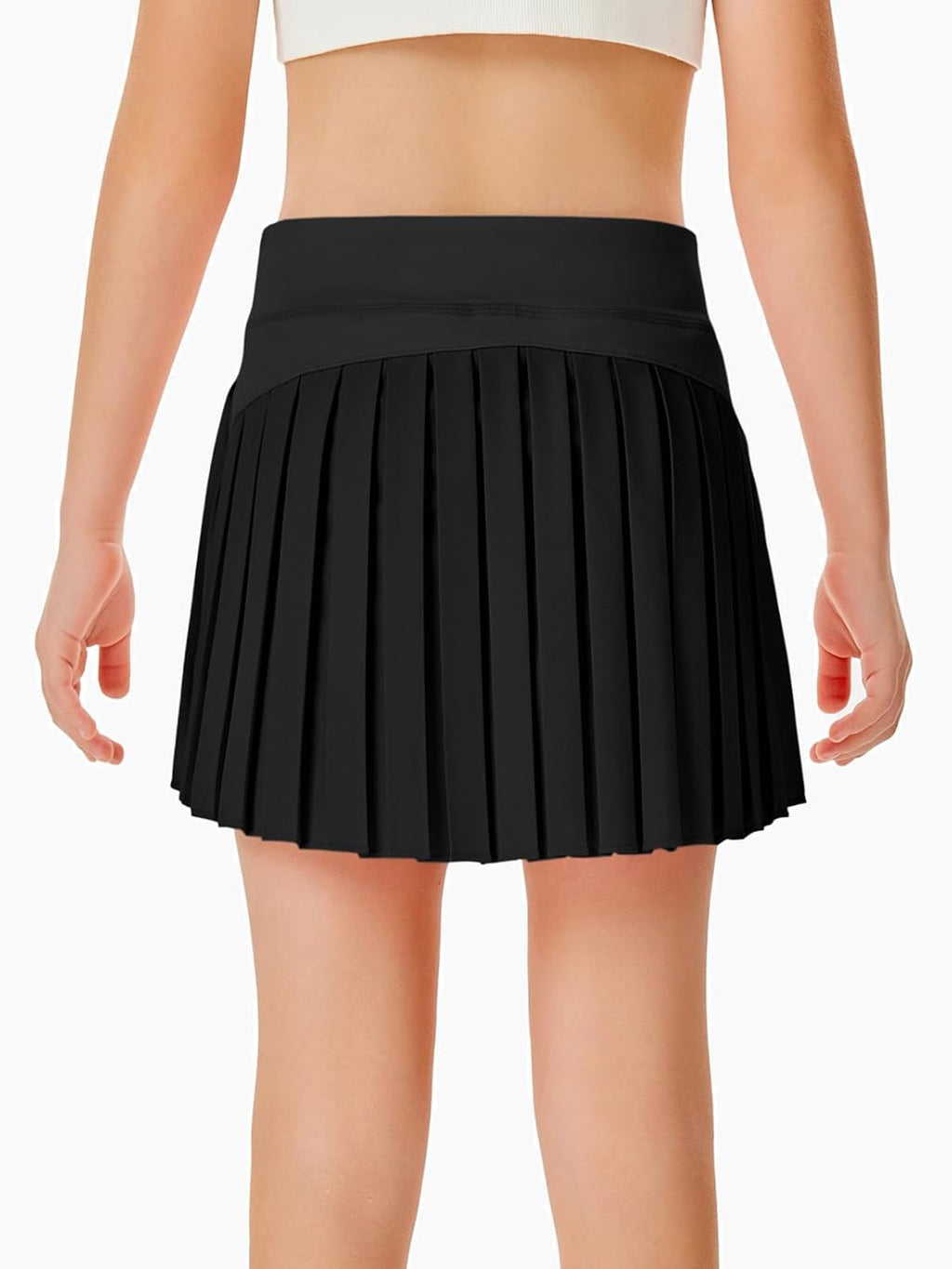 Haloumoning Girls Pleated Skirts with Shorts Athletic Tennis Skirt Skorts