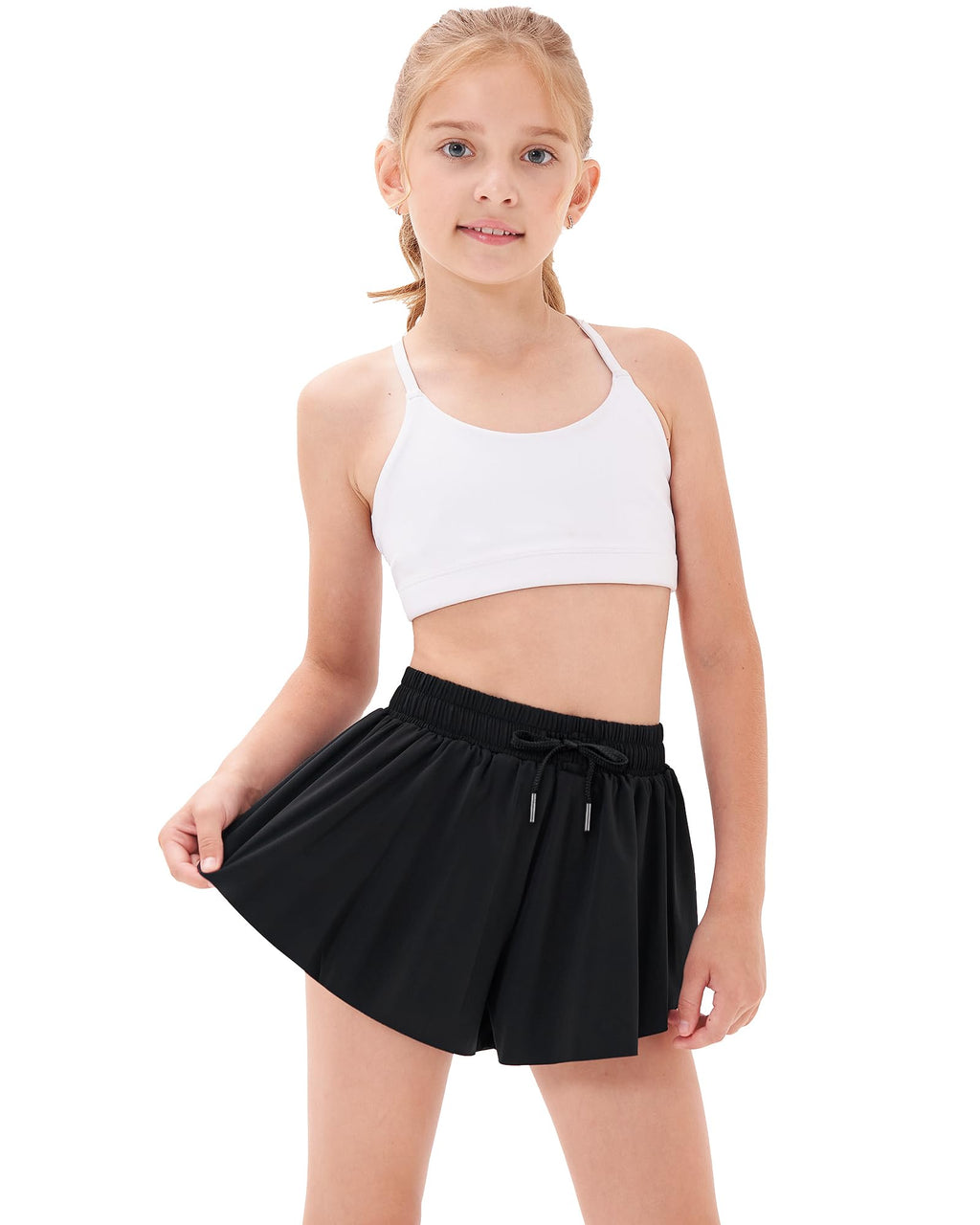 Stelle Girls Butterfly Shorts with Pockets Athletic Running Sports Skirt