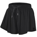 DIPUG Girls Butterfly Shorts with Pocket 2-in-1 Flowy Athletic Cheer Skorts