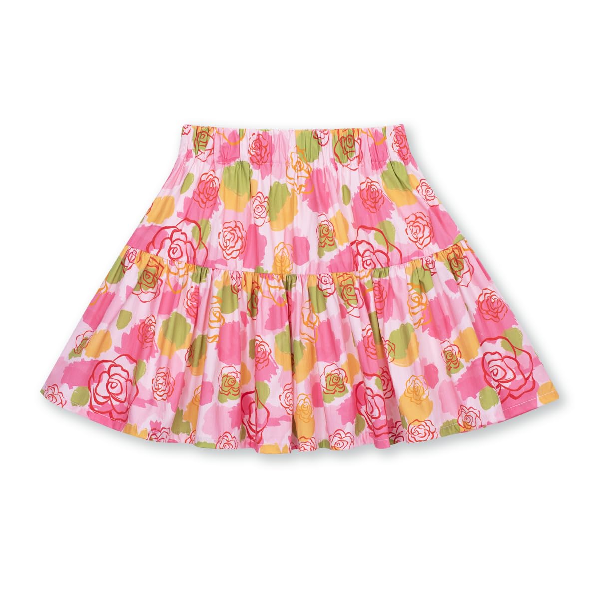 Girls and Toddlers Skirts Floral & Plaid Mini Skirt with Built-in Shorts