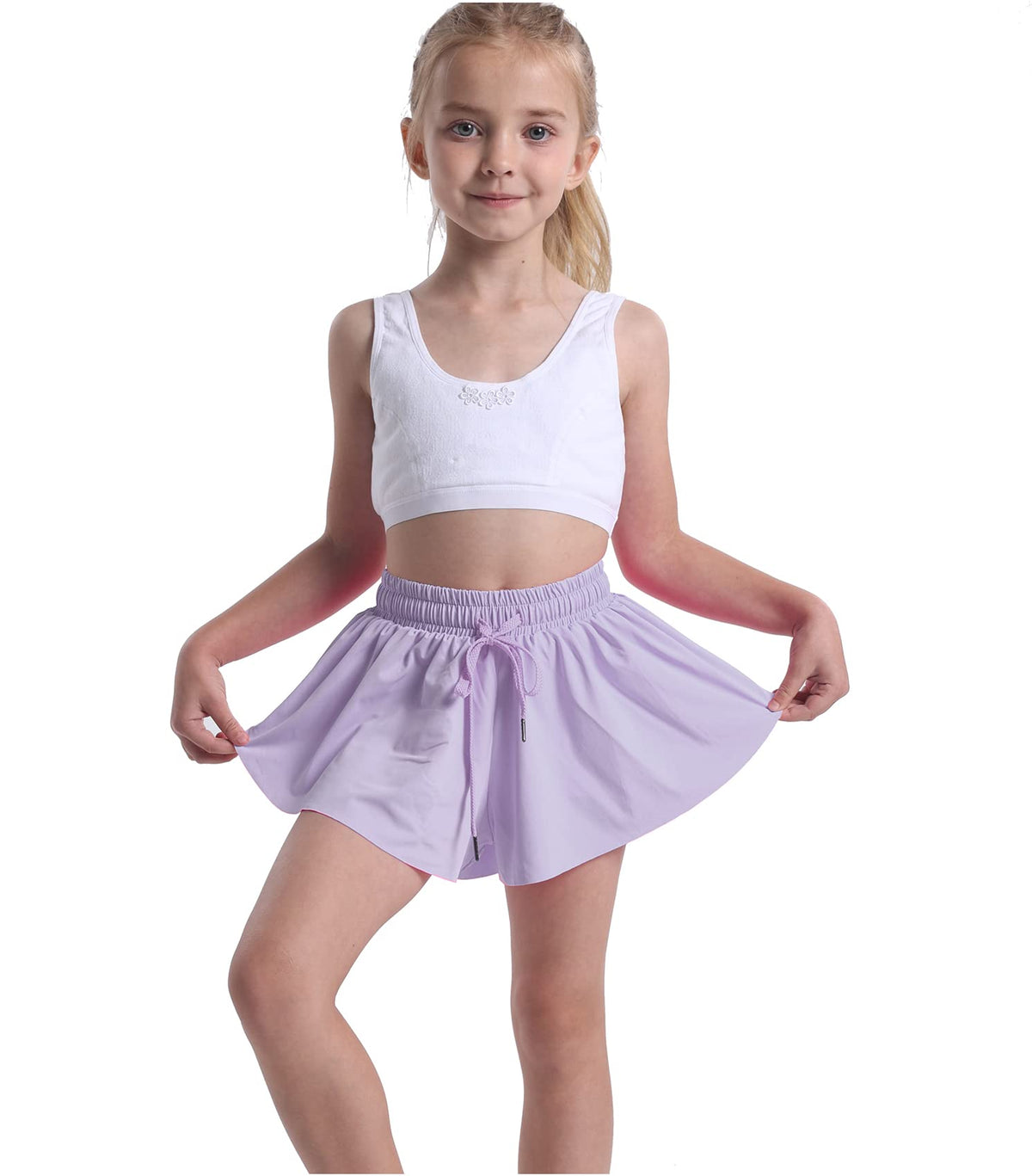 3 Pack Butterfly Flowy Shorts Skirts for Girls Tennis Cheer Stuff Athletic Preppy Running Sports Skirt for Teen Girls