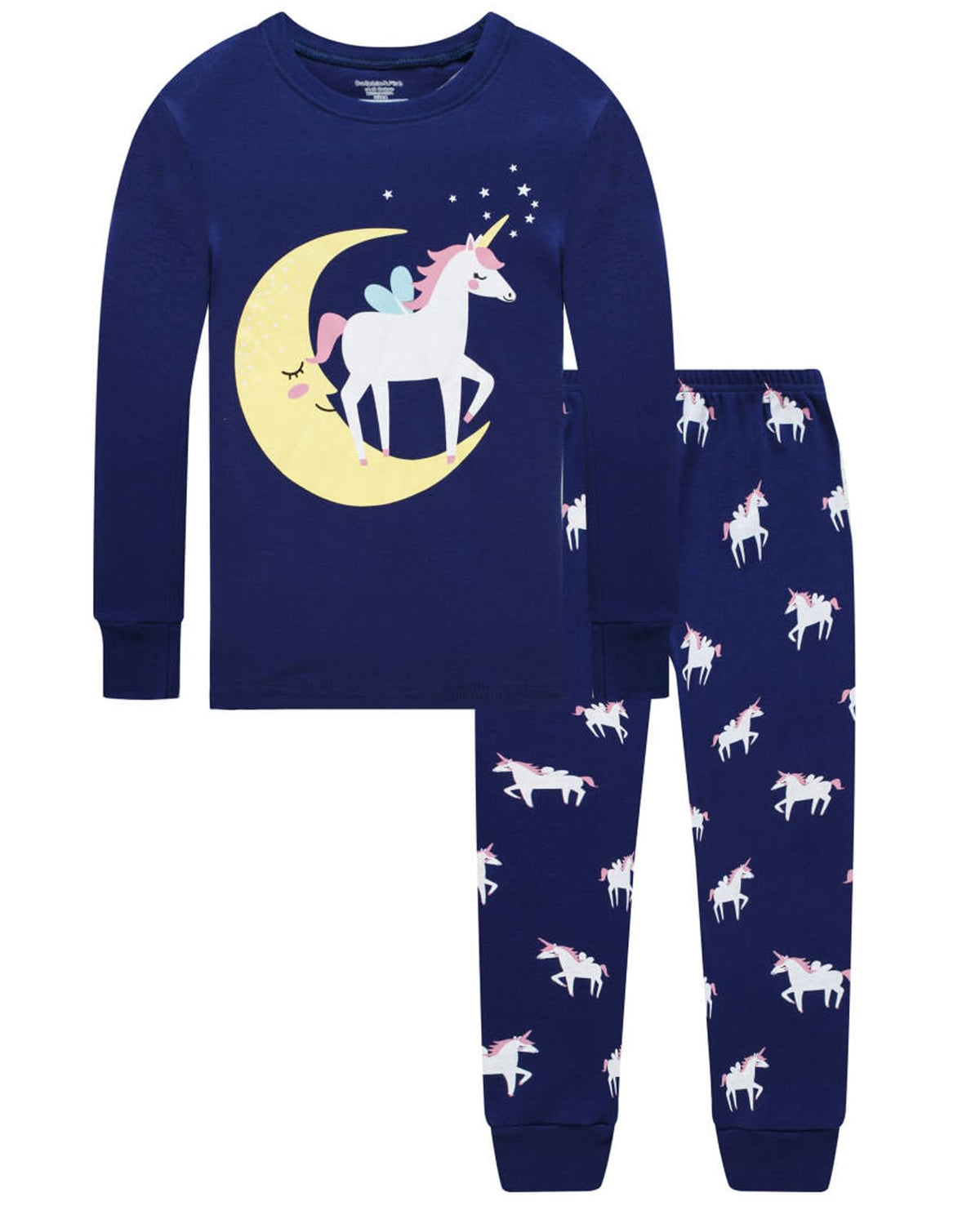 Dolphin&Fish Girls Cotton Pajamas Toddler 2 Pieces Pjs Kids Sleepwear Clothes Long sleeve Sets