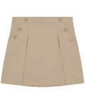 Nautica Girls' School Uniform Pull-on Scooter Skirt With Undershorts, Poplin Style With Button Pockets