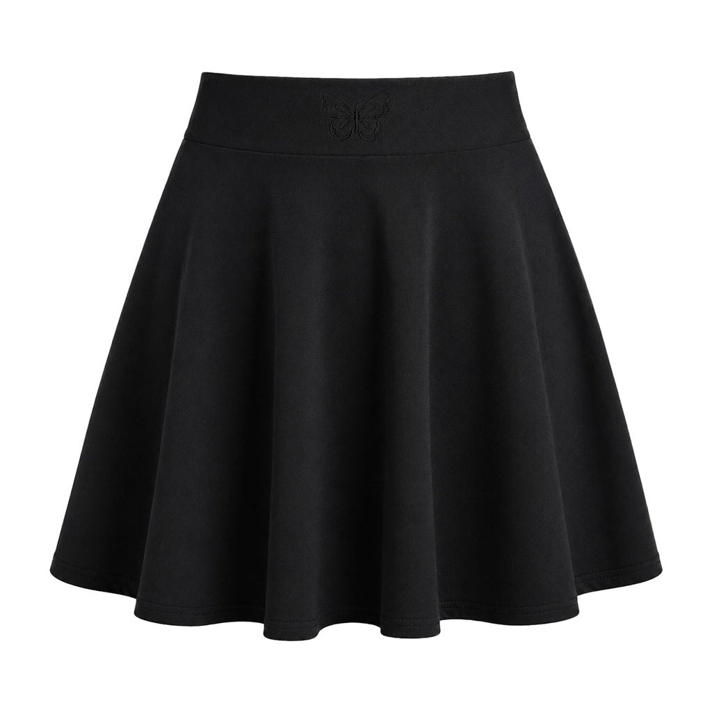 Little Girls Skirts Athletic Uniform Skirts Built in Shorts Casual Mini Skorts for Kids with Pockets