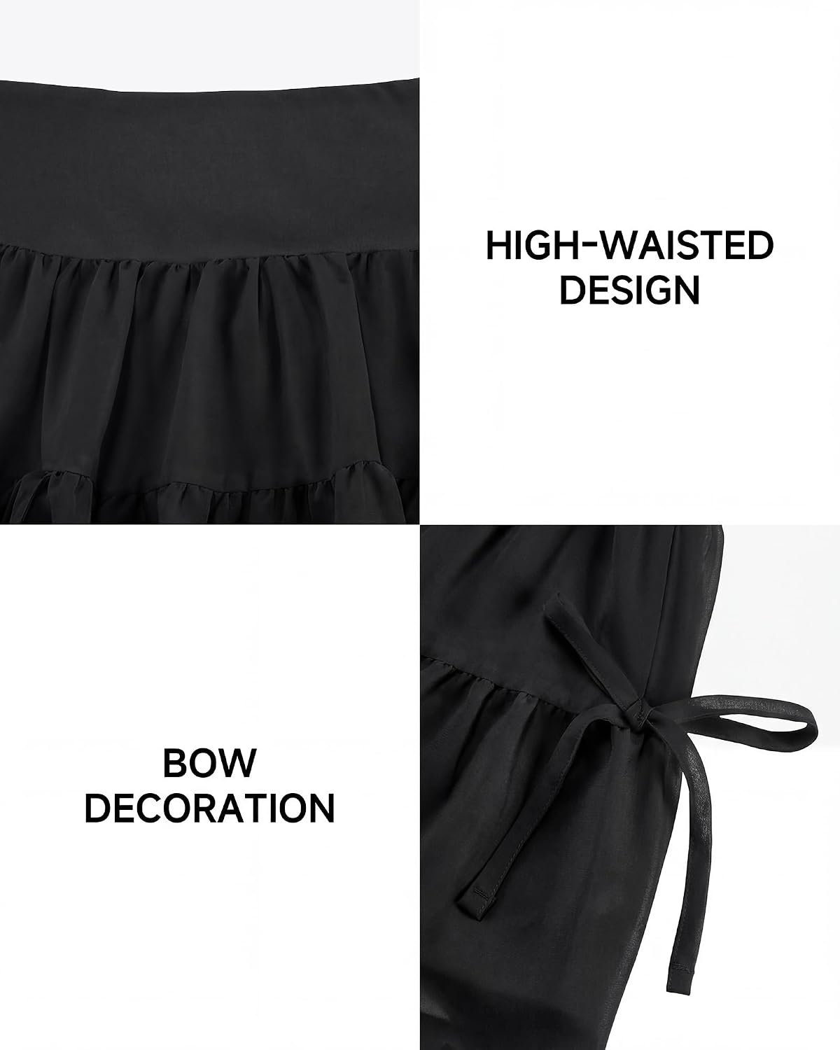 Stelle Girls Tiered Skirt with Built-in Shorts, Pockets & Bows