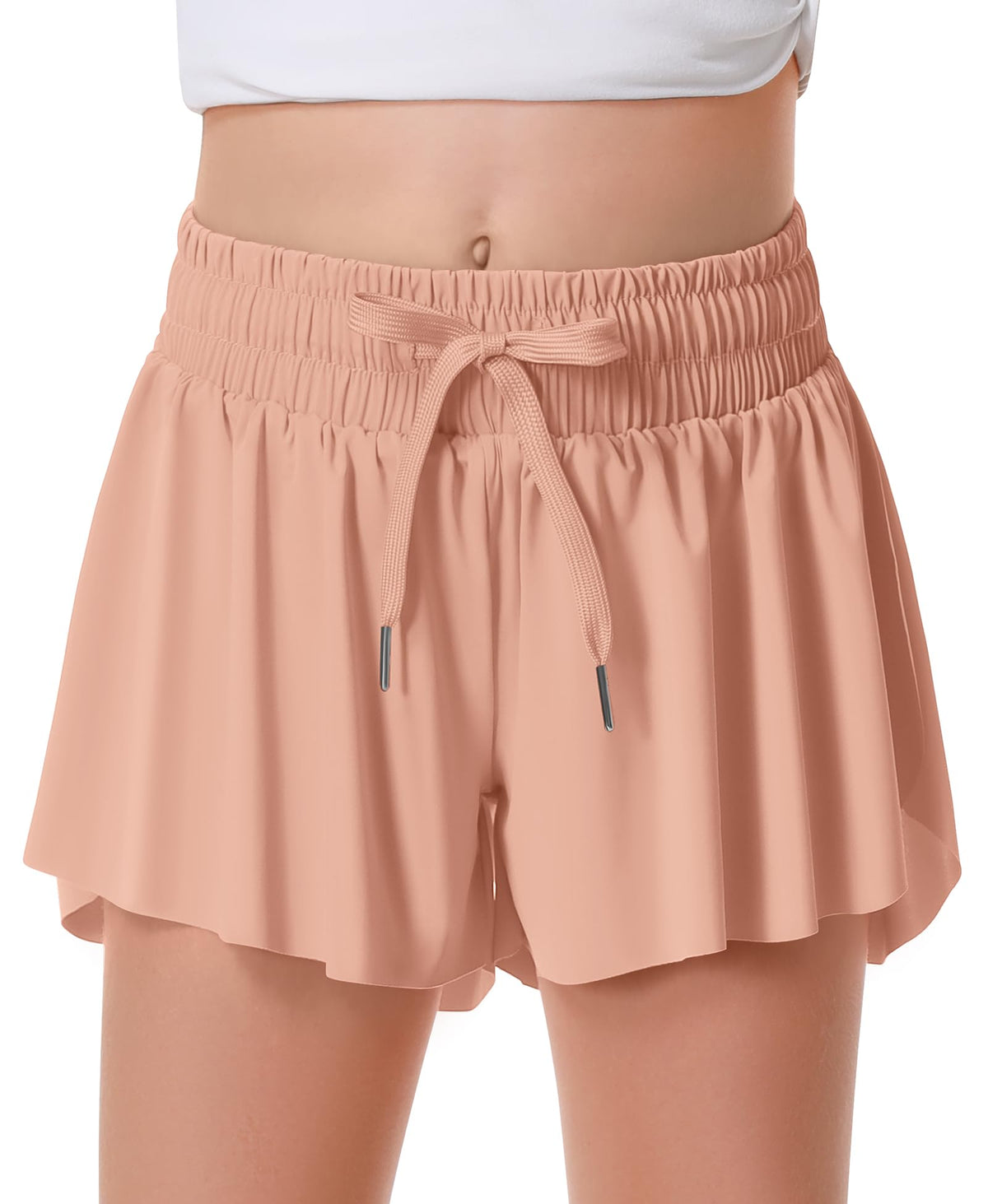 DOCUMO Girls Flowy Butterfly Shorts with Pockets 4-14Y