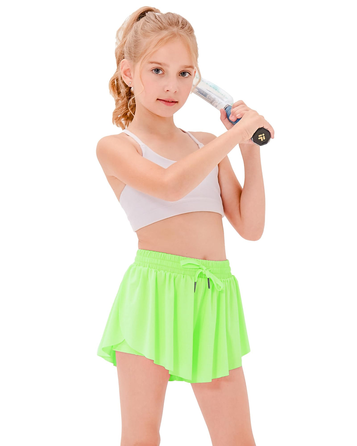 Stelle Girls Butterfly Shorts with Pockets Athletic Running Sports Skirt