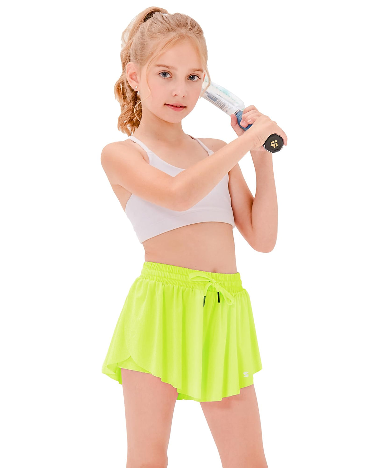 Stelle Girls Butterfly Shorts with Pockets Athletic Running Sports Skirt