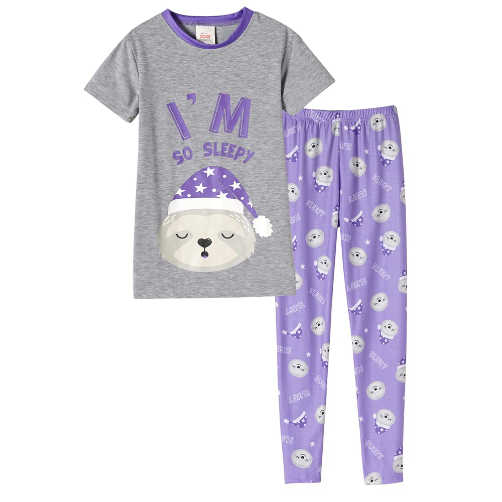 MyFav Children Girl Pajamas Set Soft Comfy Sleepwear Pajamas Size 4 to 14 Years