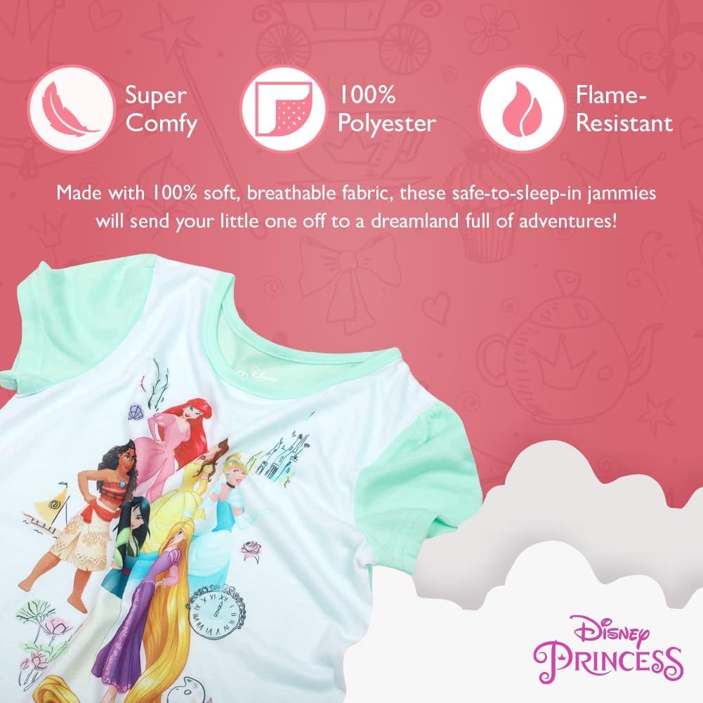 MINNIE Disney Girls Mouse 4-Piece Cotton Pajama Set