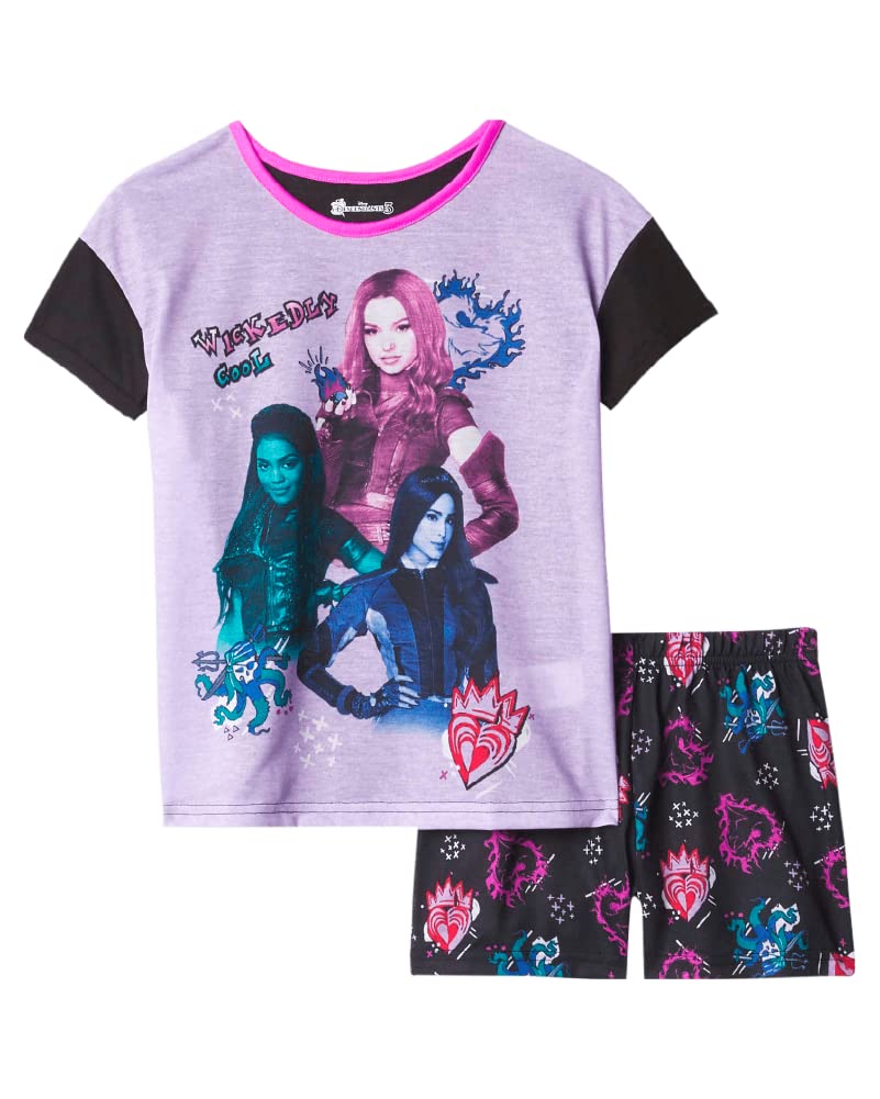 Disney Girls' 2-Piece Loose-fit Martching Pajama Set, Princess Pajamas, Soft & Cute for Kids
