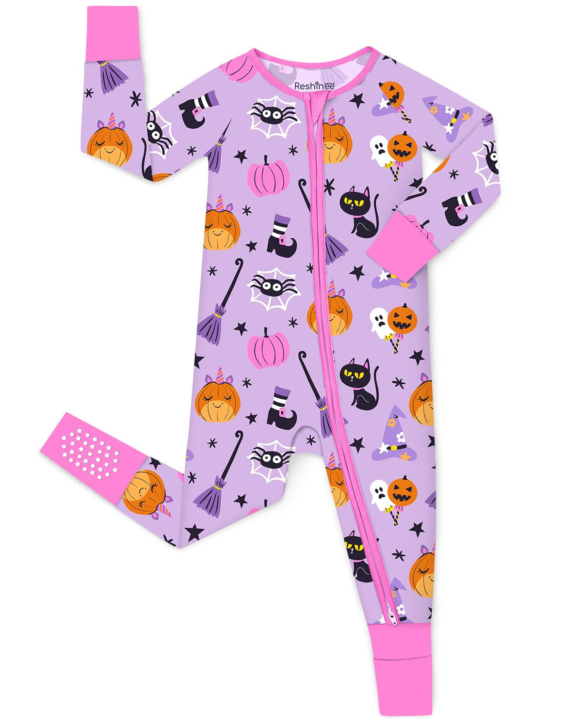 babee Reshinee Viscose derived from bamboo Baby Pajamas Convertible Footie Sleepers for Baby Girl 2-Way Zipper Onesies 0-24M