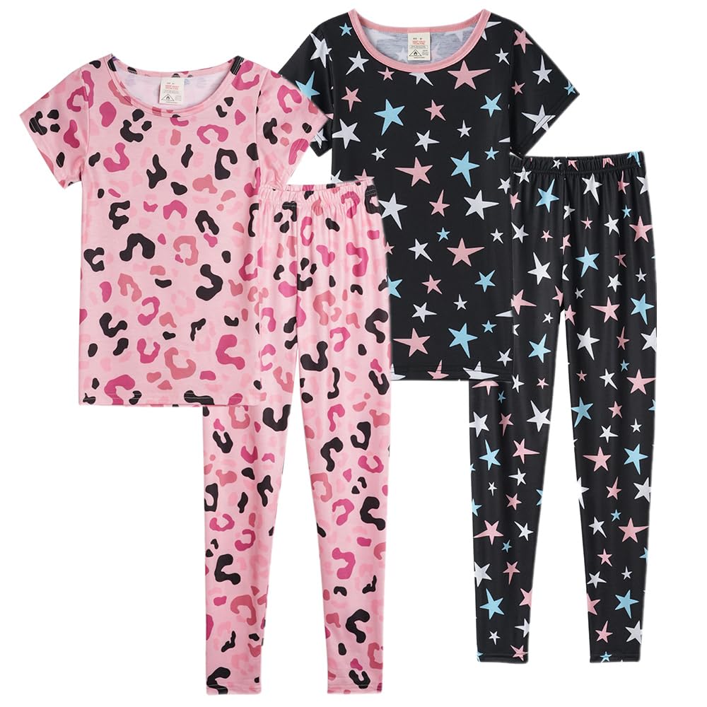 MyFav Children Girl Pajamas Set Soft Comfy Sleepwear Pajamas Size 4 to 14 Years