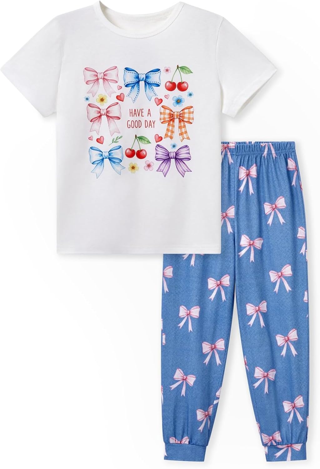 PATPAT Girls Pajamas Soft Pjs Long Sleeve Tops and Pants Loungewear Sets