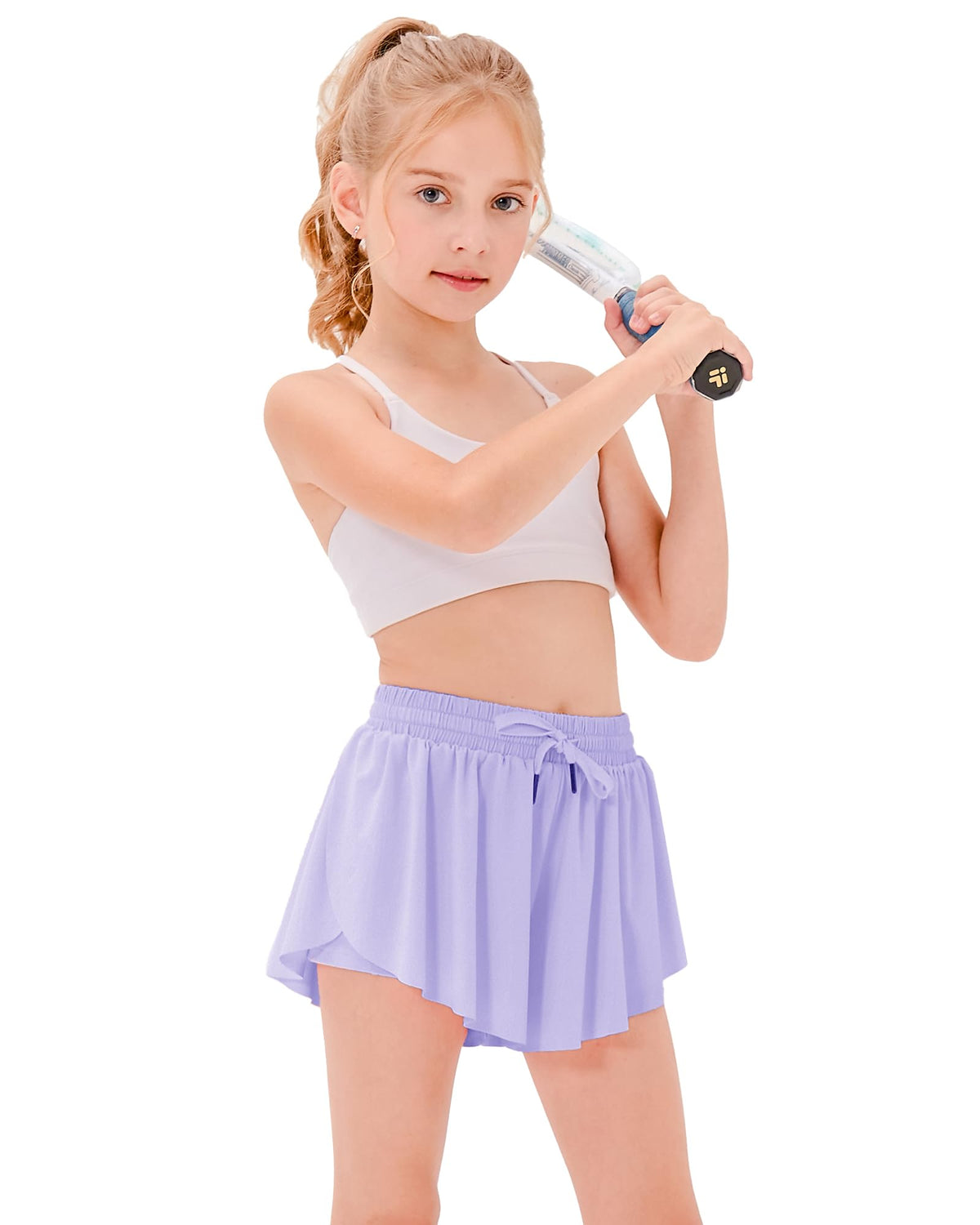 Stelle Girls Butterfly Shorts with Pockets Athletic Running Sports Skirt