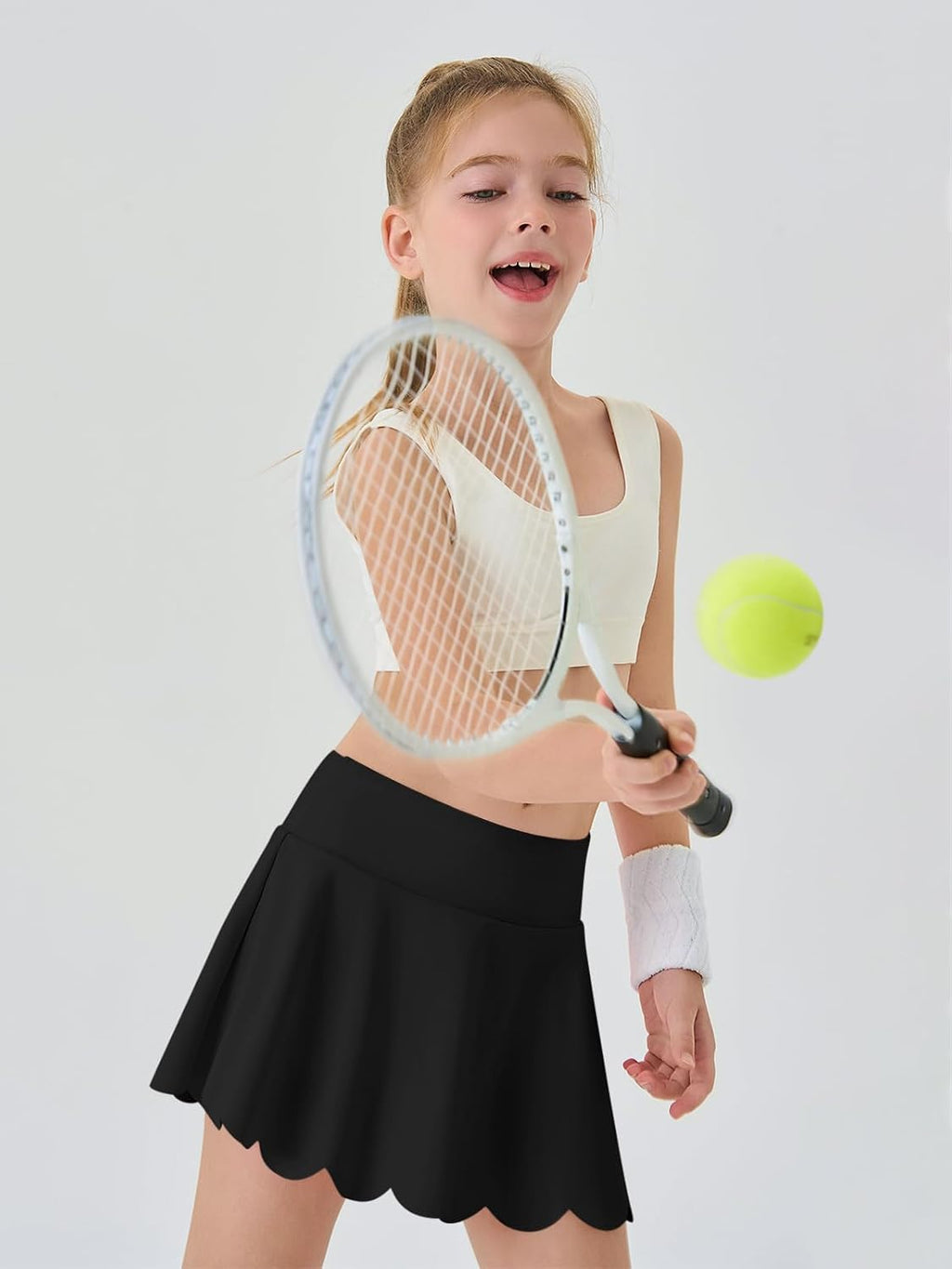 Haloumoning Girls Skorts Flowy Athletic Shorts Kids Tennis Golf Skirts