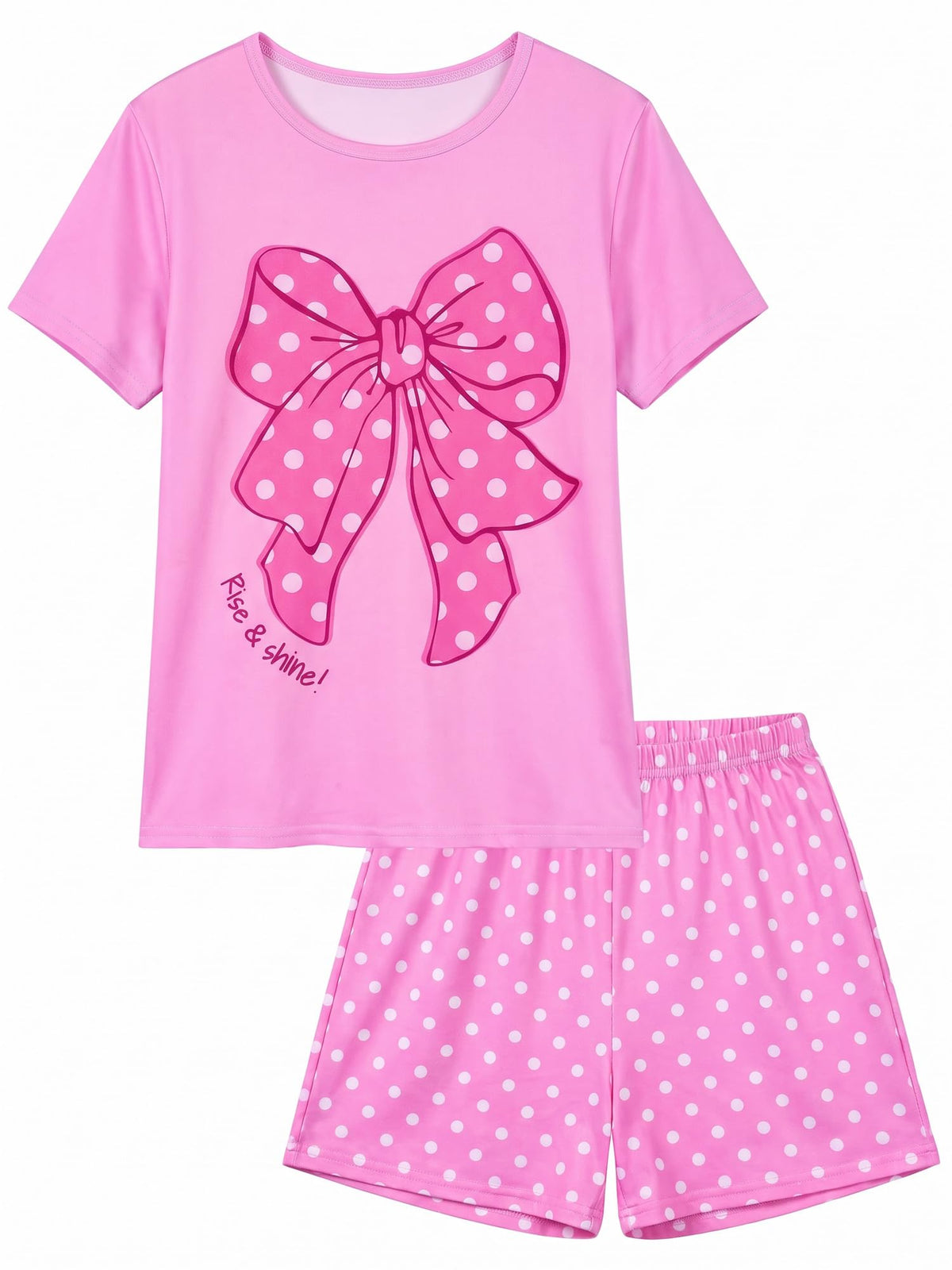 ICOSY Girls Pajamas Set, Soft and Stretchy Sleepwear for Kids 4-15Y
