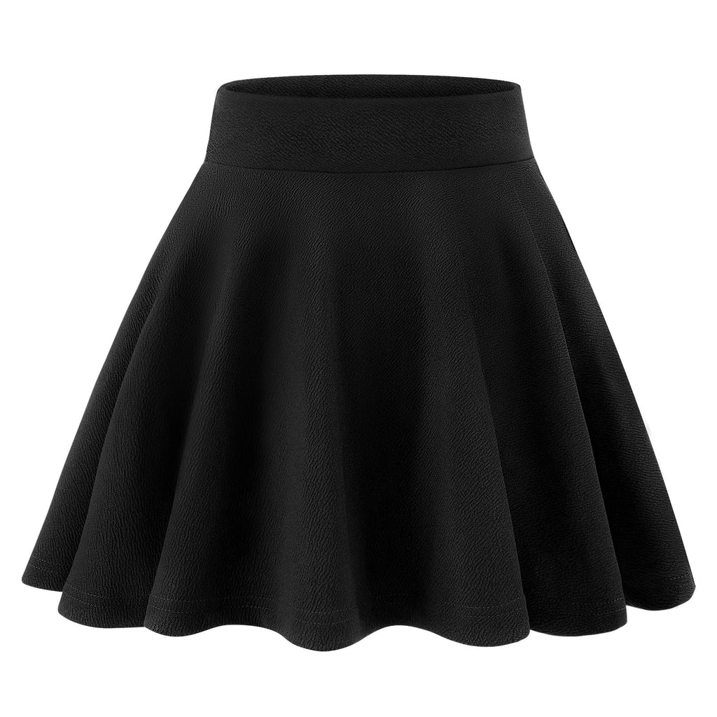 KEREDA Girls Casual Mini High Waist Flared Pleated Skater Uniform Skirts