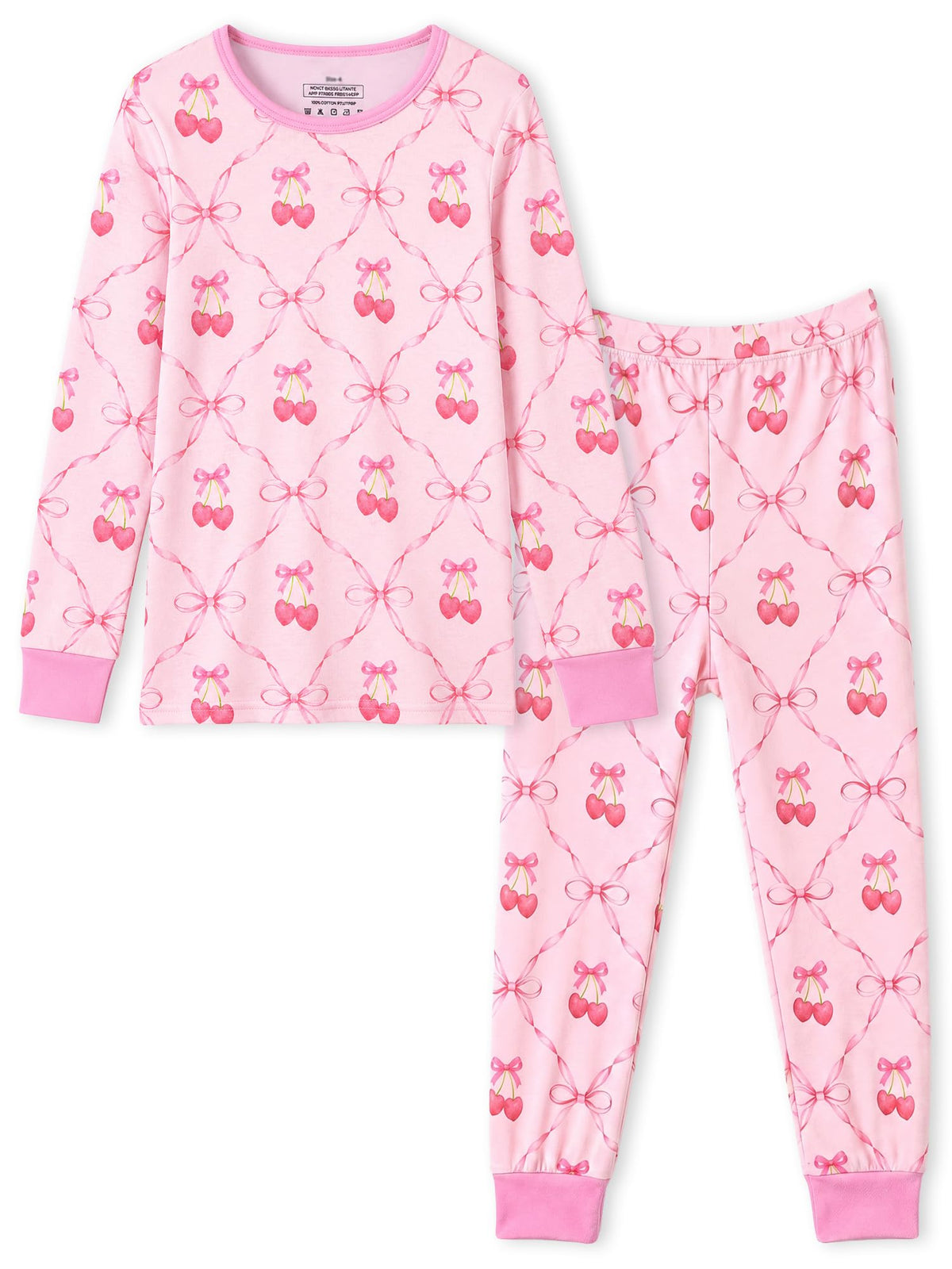FIOBEE Girl Pajamas Viscose Long Sleeve Sleepwear Snug-Fit Kids Pjs Clothes