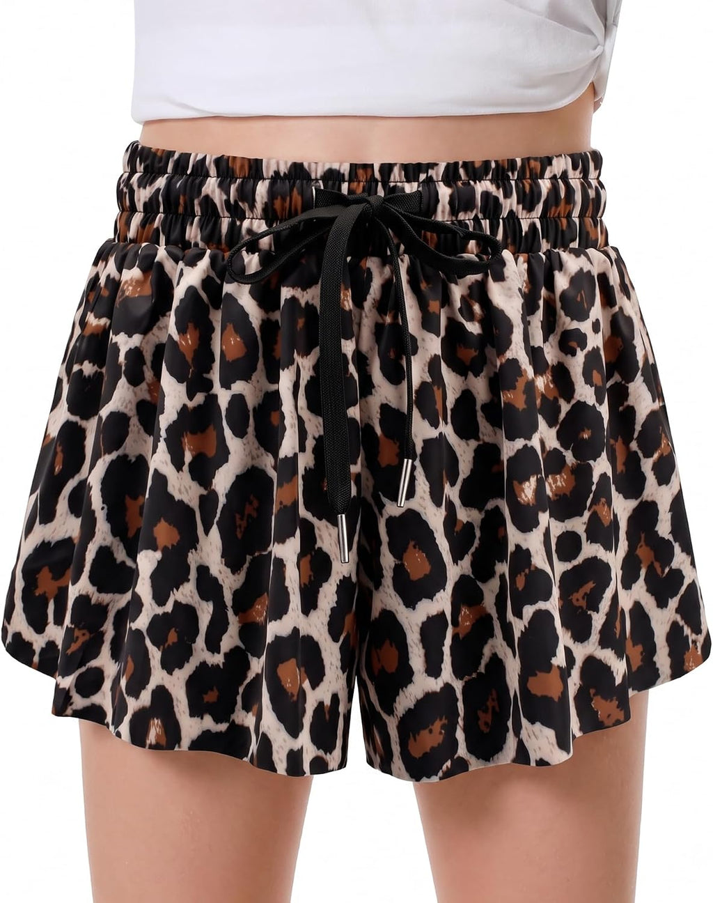 DOCUMO Girls Flowy Butterfly Shorts with Pockets 4-14Y