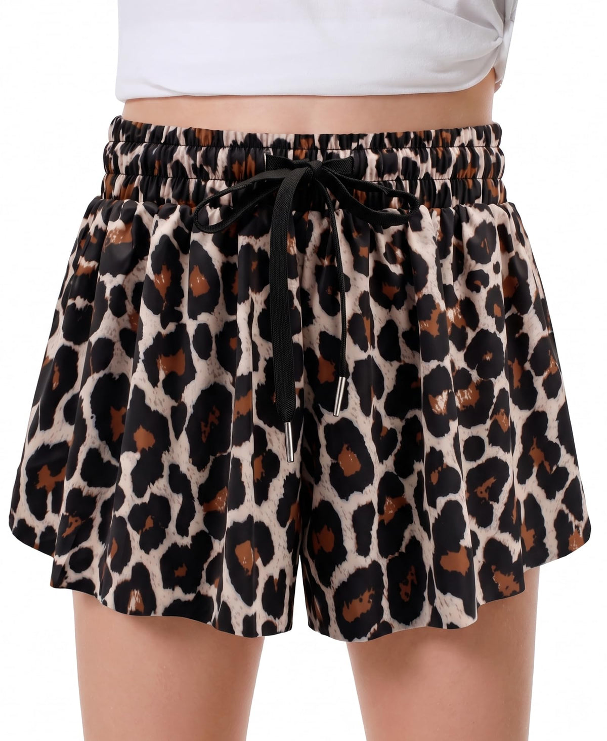DOCUMO Girls Flowy Butterfly Shorts with Pockets 4-14Y