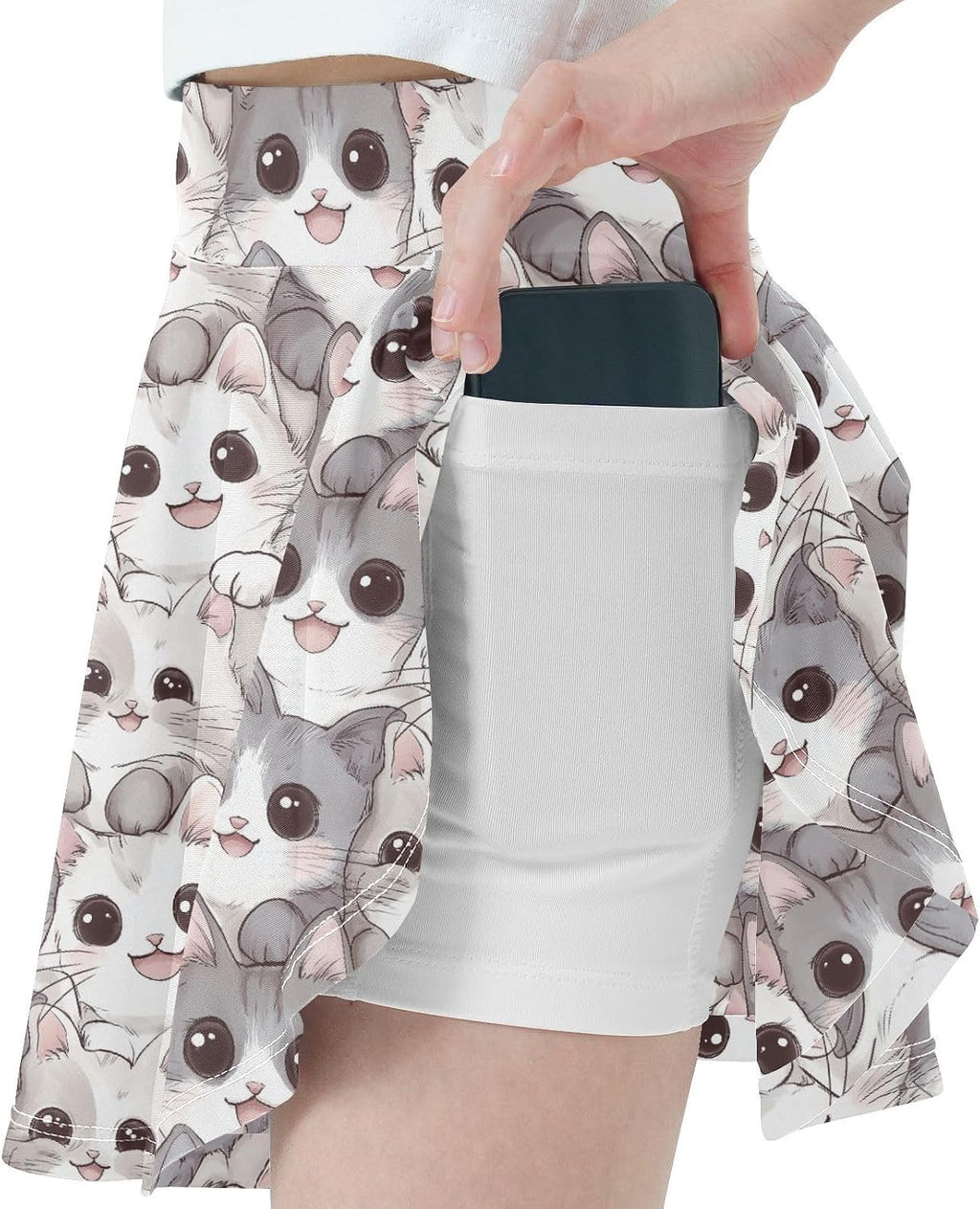 Girls Skirt Athletic Skort with Shorts, 3-12 Years