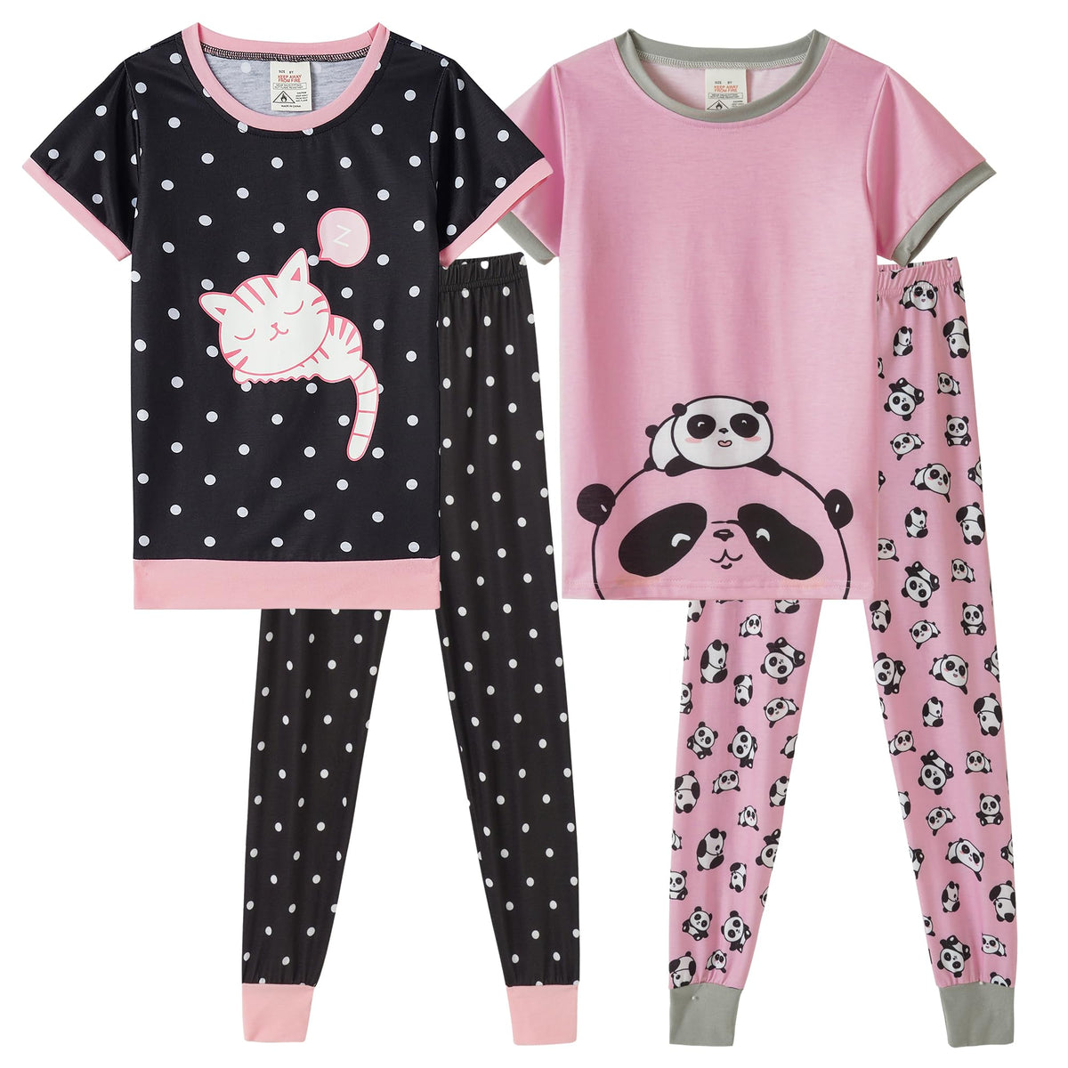 MyFav Children Girl Pajamas Set Soft Comfy Sleepwear Pajamas Size 4 to 14 Years