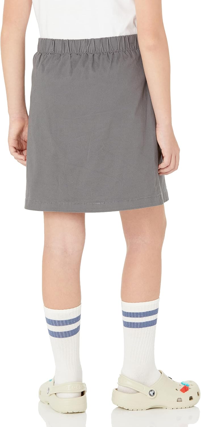 Amazon Essentials Girls' Pleated Uniform Skorts with Built-in Shorts, Pull-on, Stretchy, Multipacks