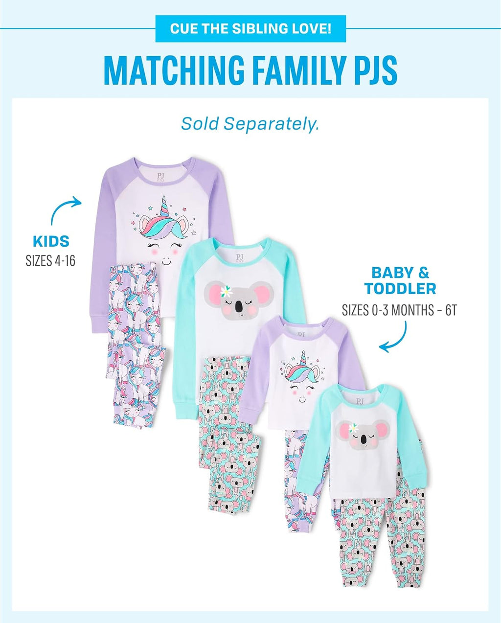 The Children's Place girls Long Sleeve Top and Pants Snug Fit 100% Cotton 2 Piece Pajama Set