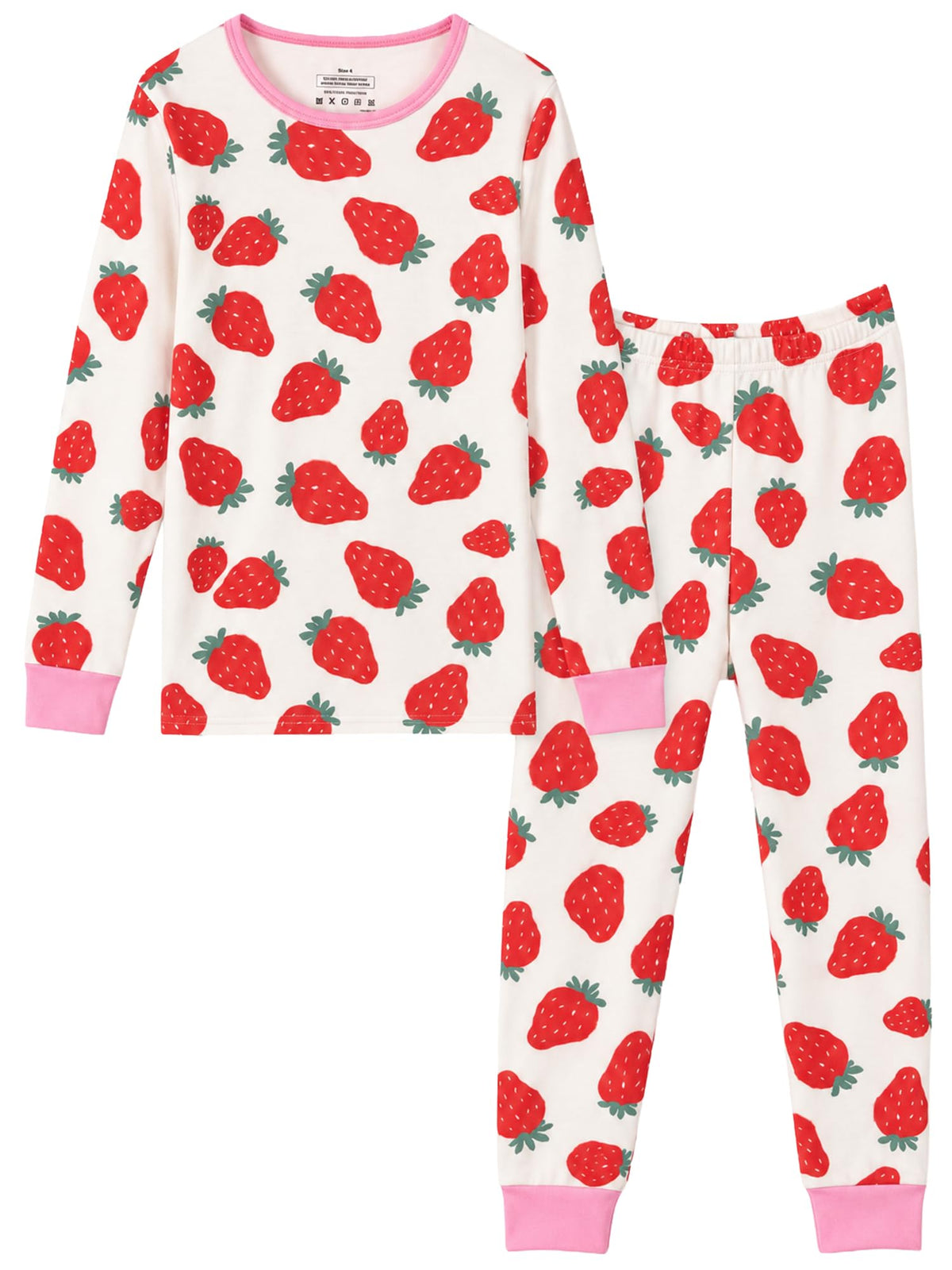 FIOBEE Girl Pajamas Viscose Long Sleeve Sleepwear Snug-Fit Kids Pjs Clothes