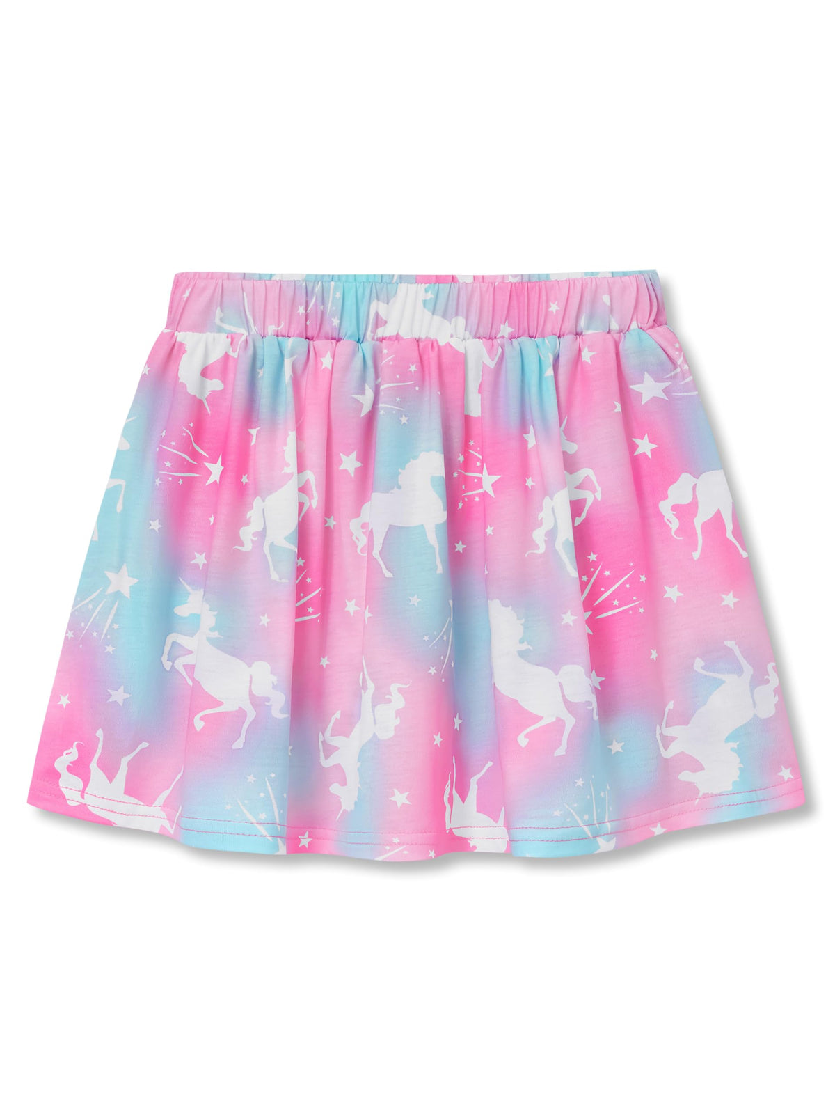 Girls Trendy Skirt-Skort Vibrant Print Built-in Shorts Size 6-16