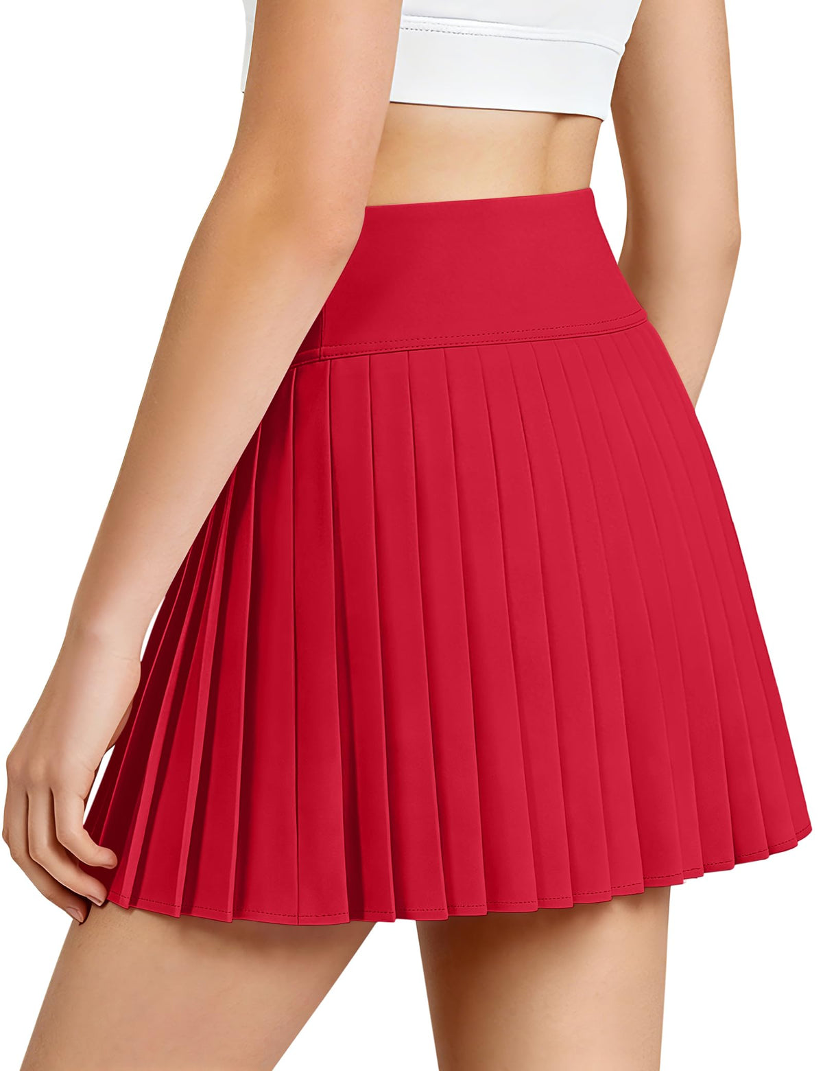 JOCMIC Girls Tennis Skirt with Shorts Athletic Pleated Skort with Pockets