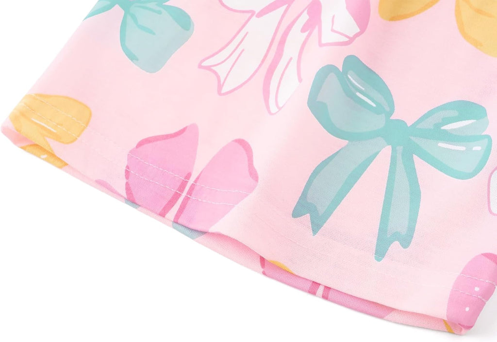 Topgal Girls Pajamas Cute Graphic Prints 2PC Button Up PJs Sizes 6-18