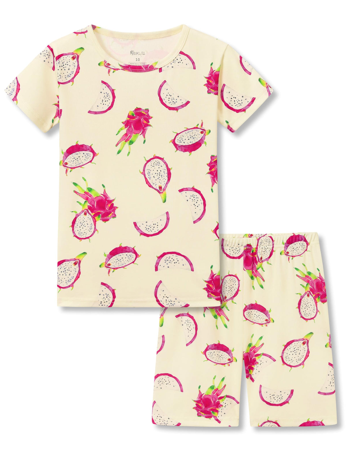 Topgal Girls 2-Piece Pajamas Set, Snug Fit Shorts, Playful Prints 4-14